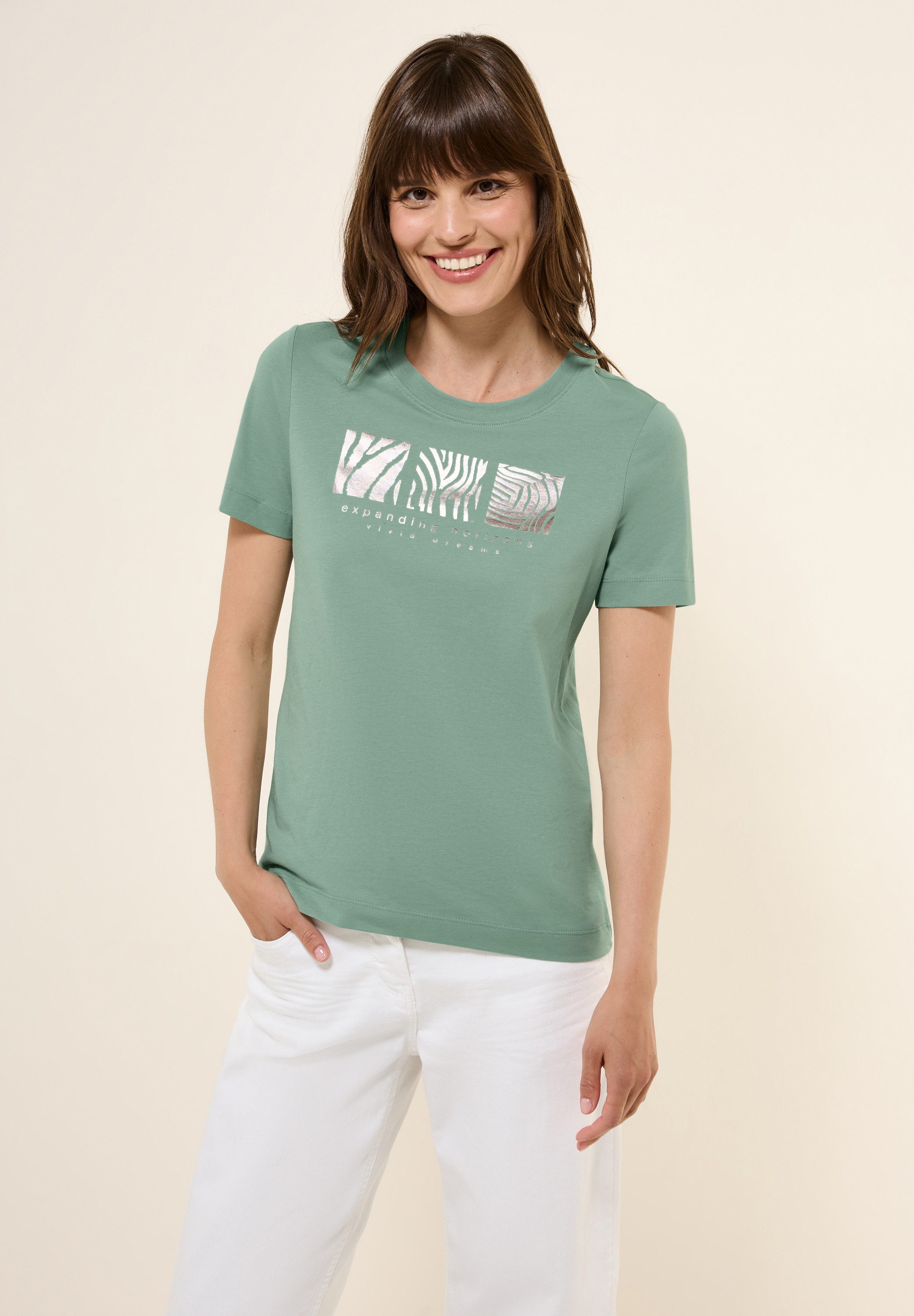 Cecil T-Shirt, aus reiner Baumwolle günstig online kaufen