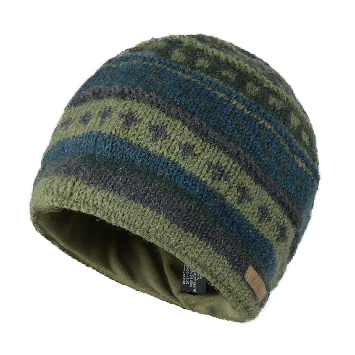 McRon Strickmütze Wollmütze im Norweger Muster "Modell Miles" hoher Schurwo günstig online kaufen