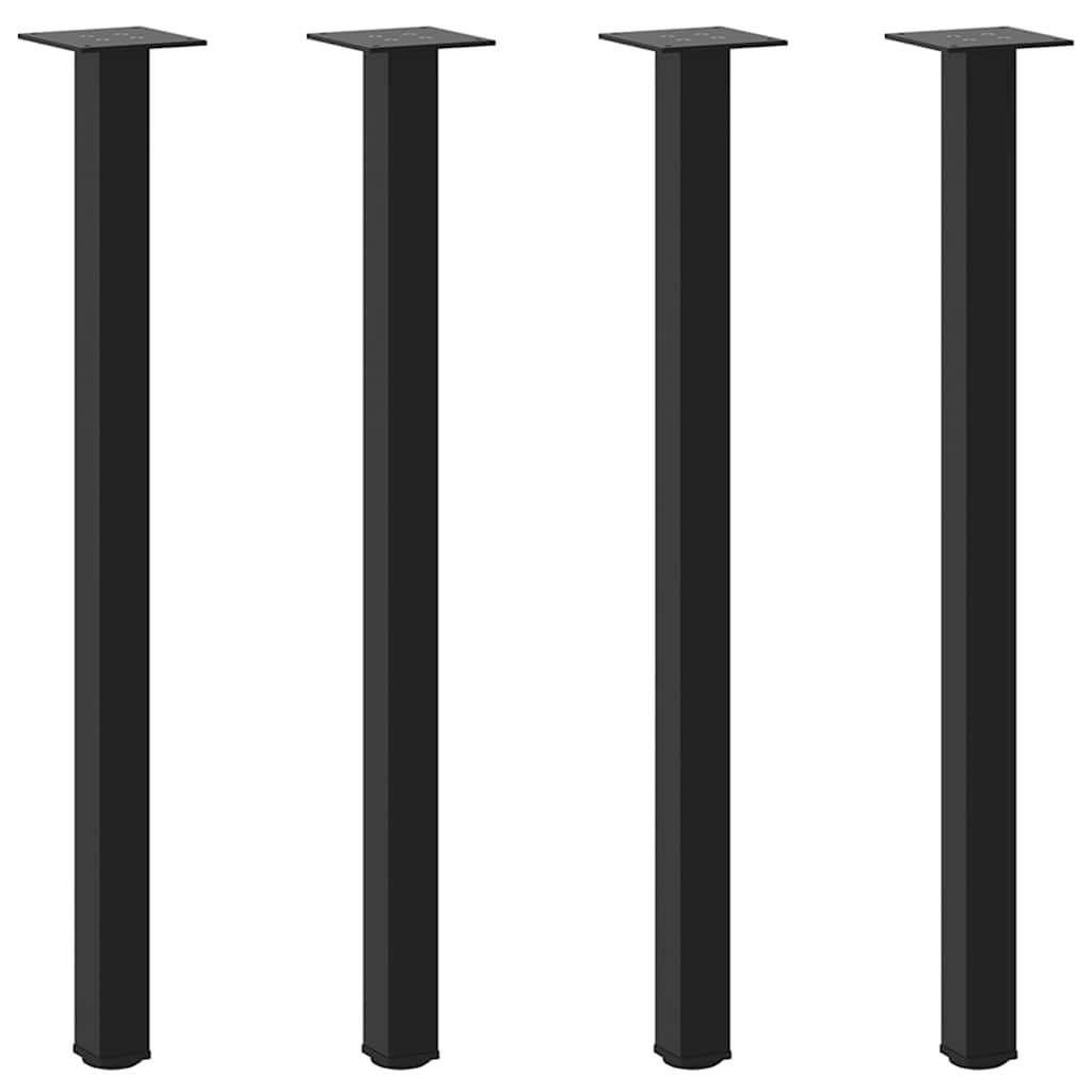 vidaXL Tischbein Konsolentischbeine 4 Stk. Schwarz 72-74 cm Stahl günstig online kaufen