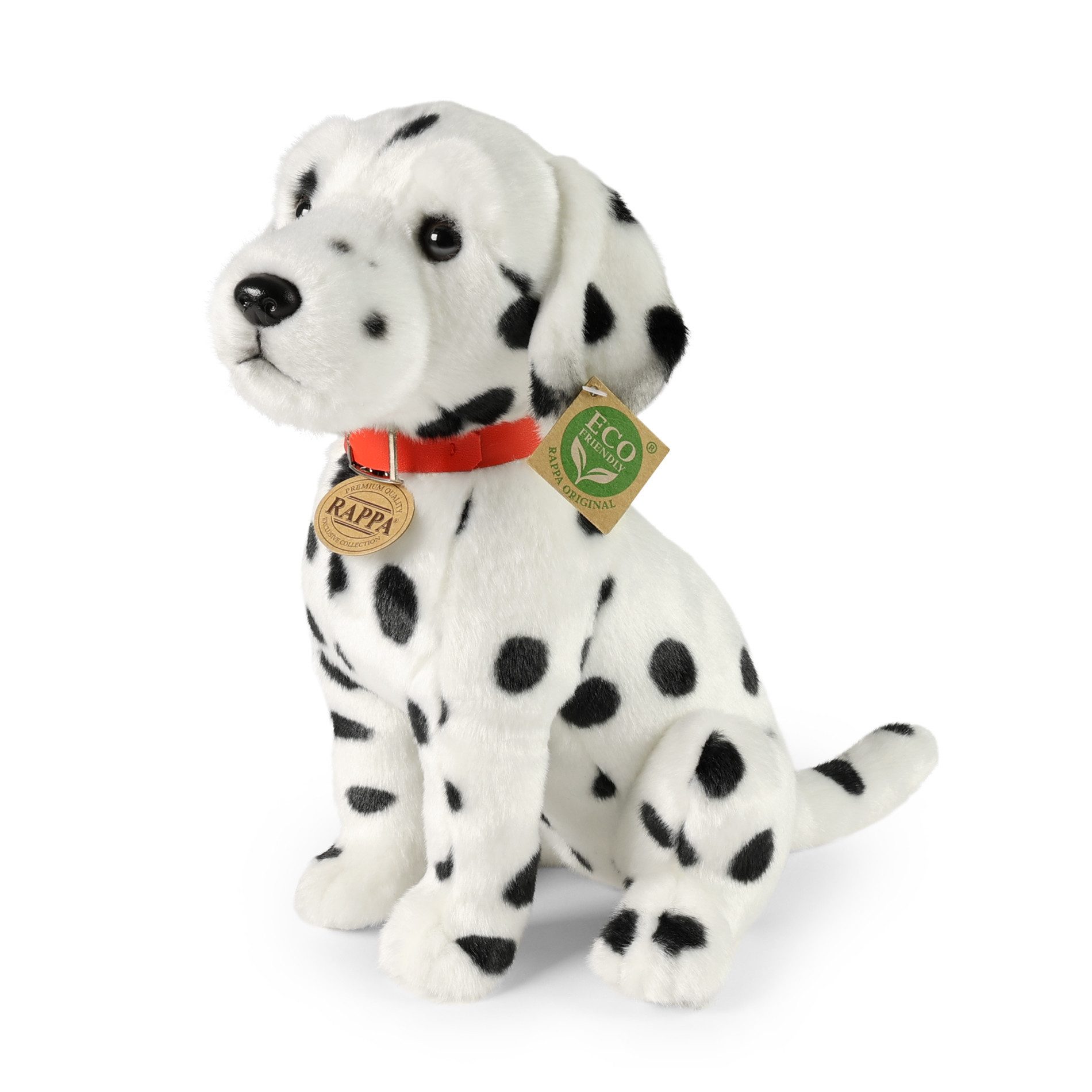 Teddys Rothenburg Kuscheltier Dalmatiner mit Halsband sitzend 30 cm Plüschhund Stofftier