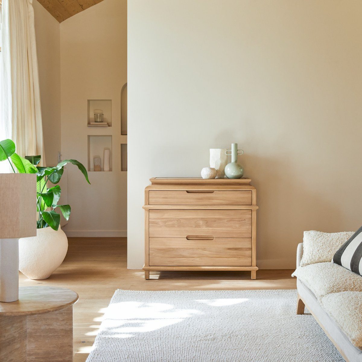 Tikamoon Kommode Kommode aus massivem Teakholz