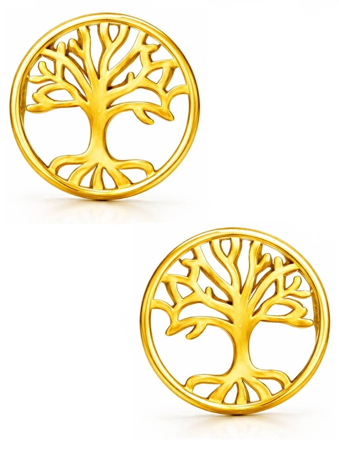 Ohrring-Set Baum des Lebens Ohrringe vergoldet 925 Silber – Lebensbaum