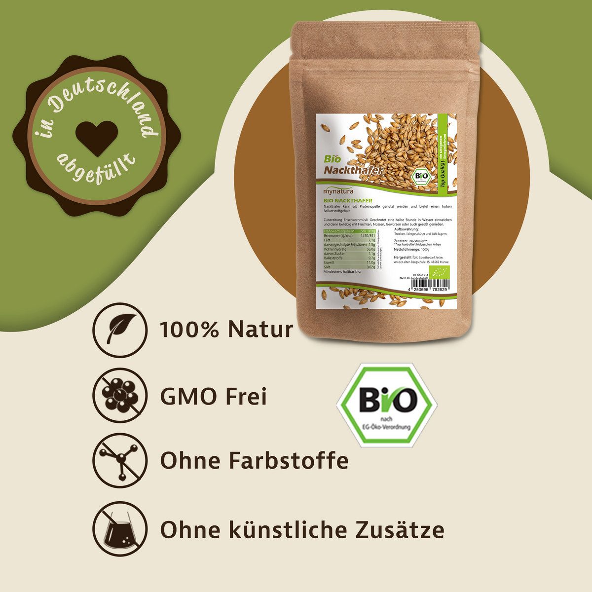 Mynatura Getreide Mynatura Bio Nackthafer