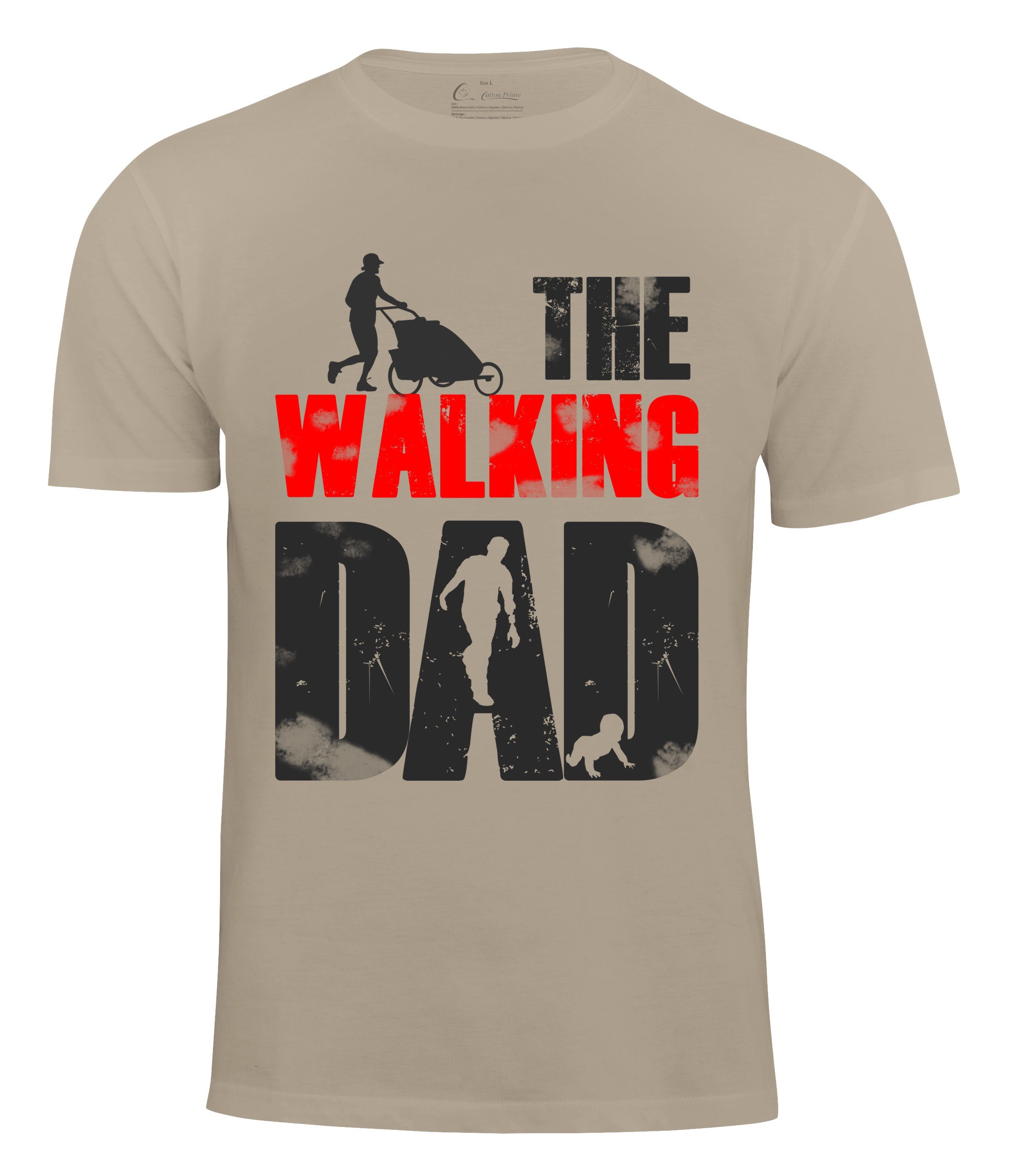 Cotton Prime® T-Shirt "THE WALKING DAD" beige