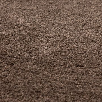 Teppich Unicolor - Einfarbig, SIMPEX24, Rund, Höhe: 11 mm, Einfarbig Kurzflor Runder Teppich Wohnzimmer Flauschig Weich