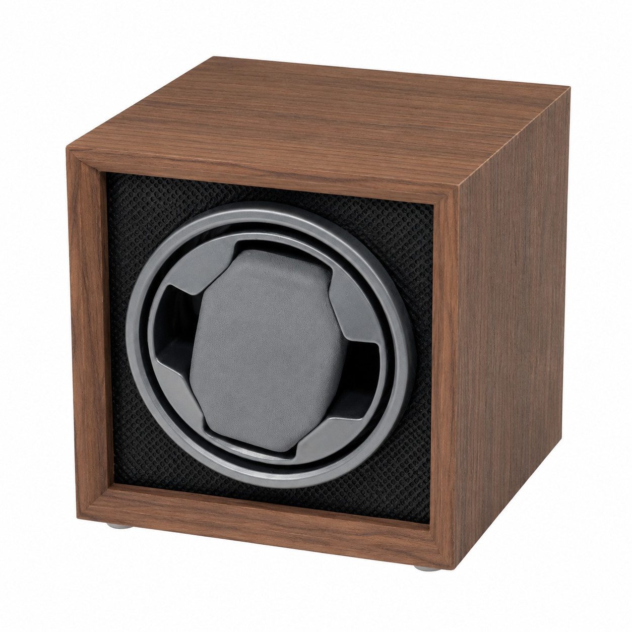 Lisabonde Uhrenbeweger Single Uhrenbeweger für Automatikuhren, leise Uhrenbox mit USB, (Einzelartikel), Extrem leise unter 10 dB, Walnuss-Optik