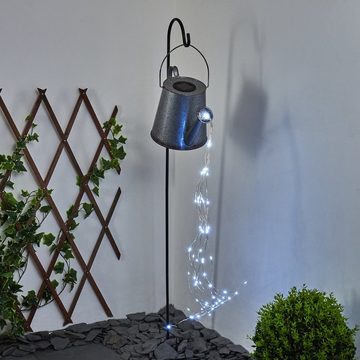 hofstein LED Solarleuchte LED Garten Leuchten Solar Aussen Lampen silber/Rost Terrassen Balkon