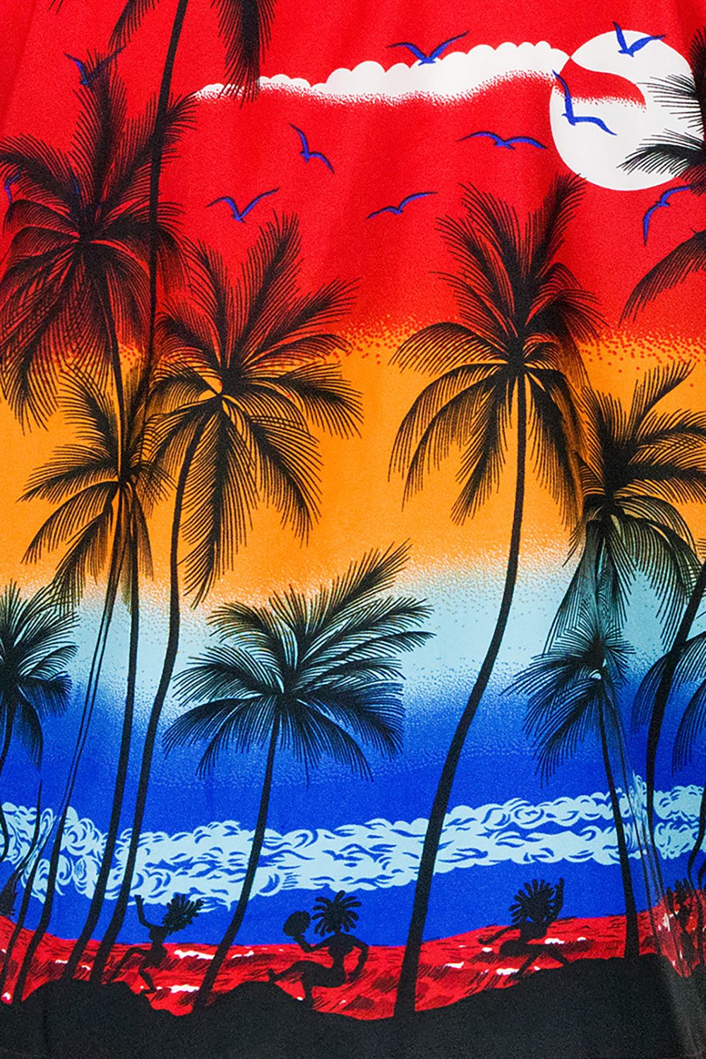 King Kameha Sarong Beach Funky Hawaii-Sarong Pareo Cover-Up Strand Damen Bikini, Pareo Cover-Up