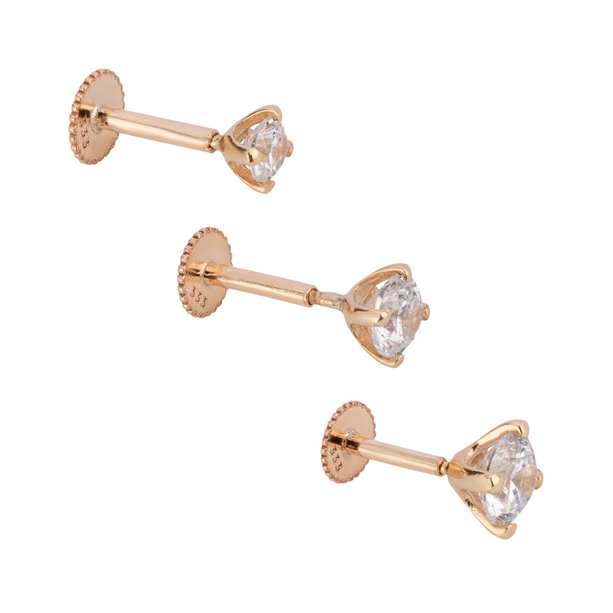 NKlaus Piercing-Set Helix Piercing 4mm 333 Gelb Gold mit Zirkonia Ohrs (1 S günstig online kaufen