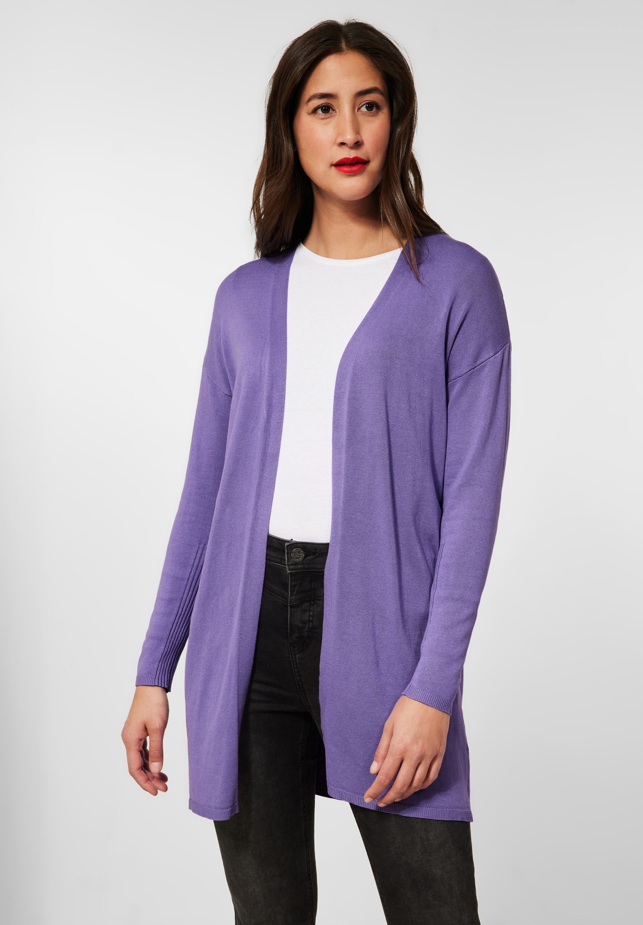 STREET ONE Strickjacke verschlusslos