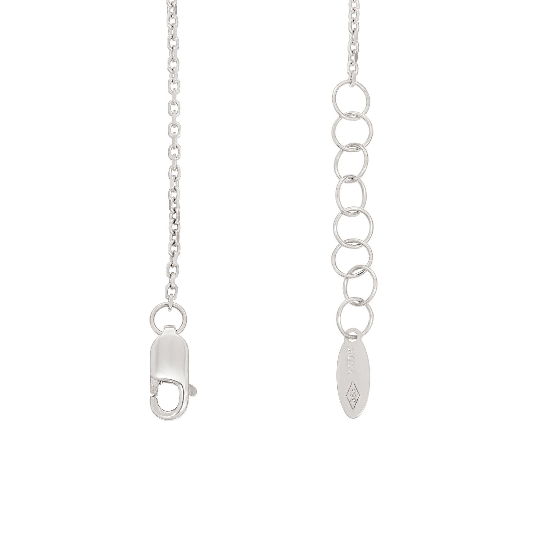 Stella-Jewellery Goldarmband 585er Weissgold Armband Ankerkette mit Kugeln (inkl. Etui, 1-tlg)