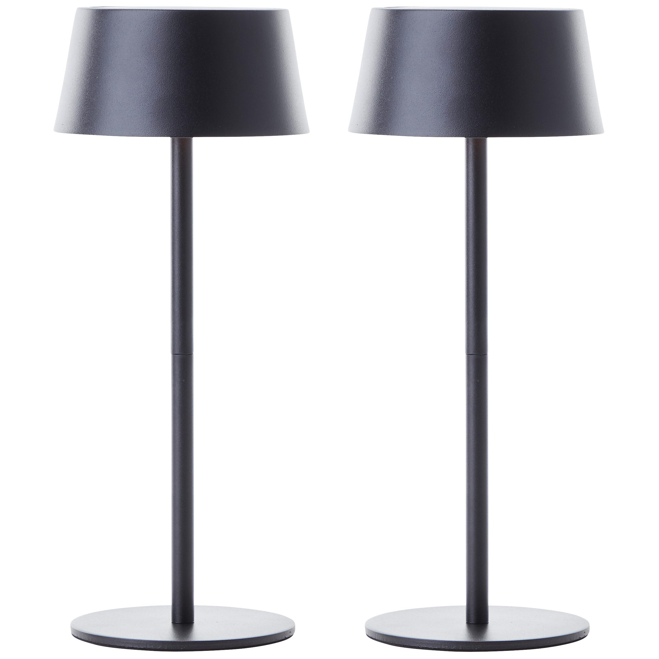 OTTO home LED Außen-Tischleuchte Oddny - Tischlampe 2er Set mit Solar u. Akku, Dimmfunktion, LED fest integriert, Warmweiß, 30 cm, aufladbar ü. Solar & USB, 300 – Bild 2 von 5