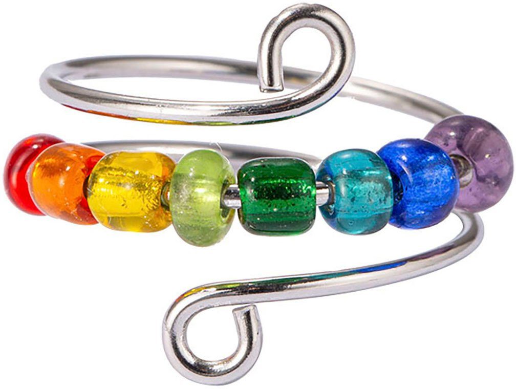 Firetti Fingerring Schmuck Geschenk Damenring Chakra, Made in Germany - mit Glasstein