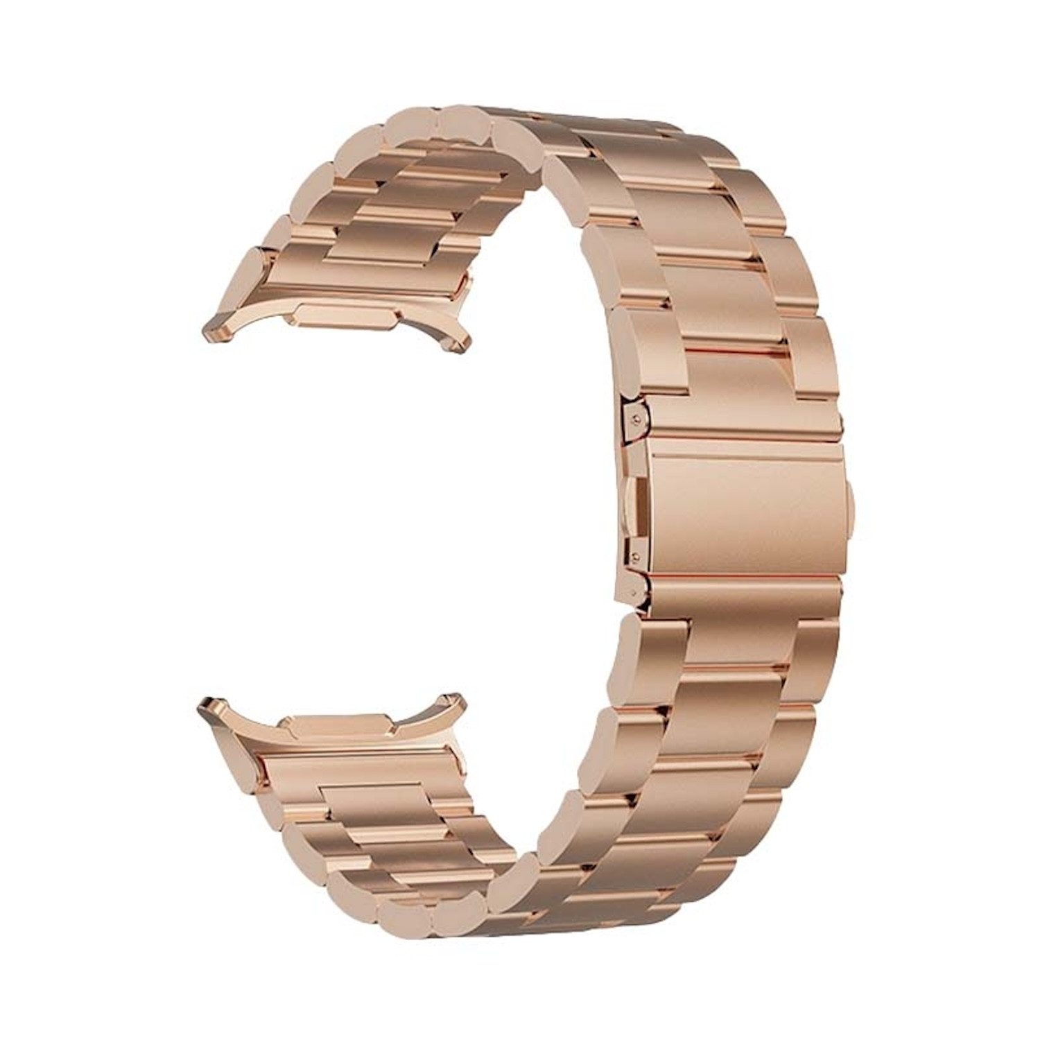Wigento Smartwatch-Armband Für Samsung Galaxy Watch Ultra 47mm Edelstahl Metall Band Rose Gold, Ersatz Austausch Edelstahl Armband