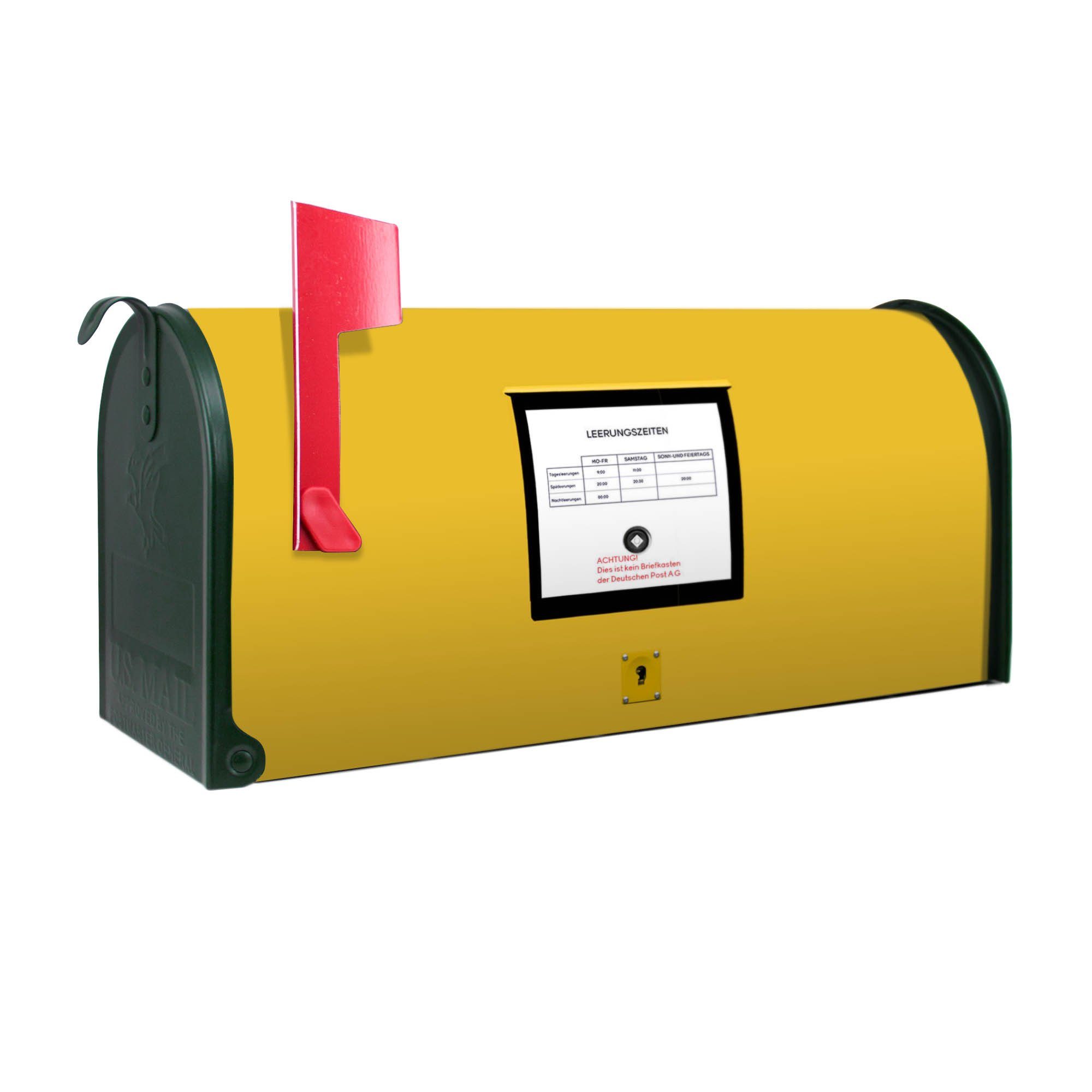 banjado Briefkasten »US Mailbox« (Motiv Briefkasten Gelb, Original aus  Mississippi USA)