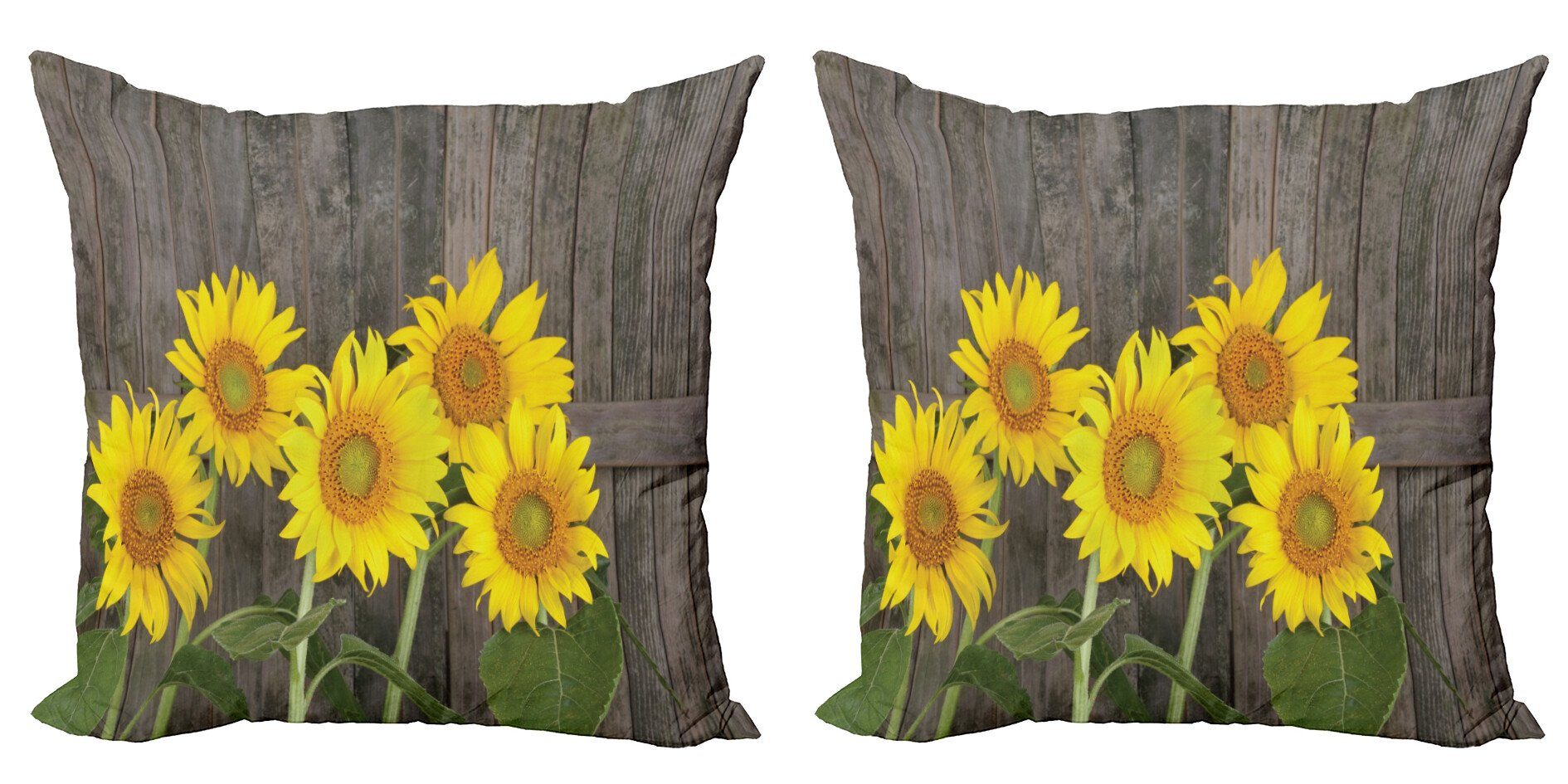 Accent Digitaldruck, Doppelseitiger (2 Garten Sonnenblumen Kissenbezüge Abakuhaus Helianthus Stück), Modern