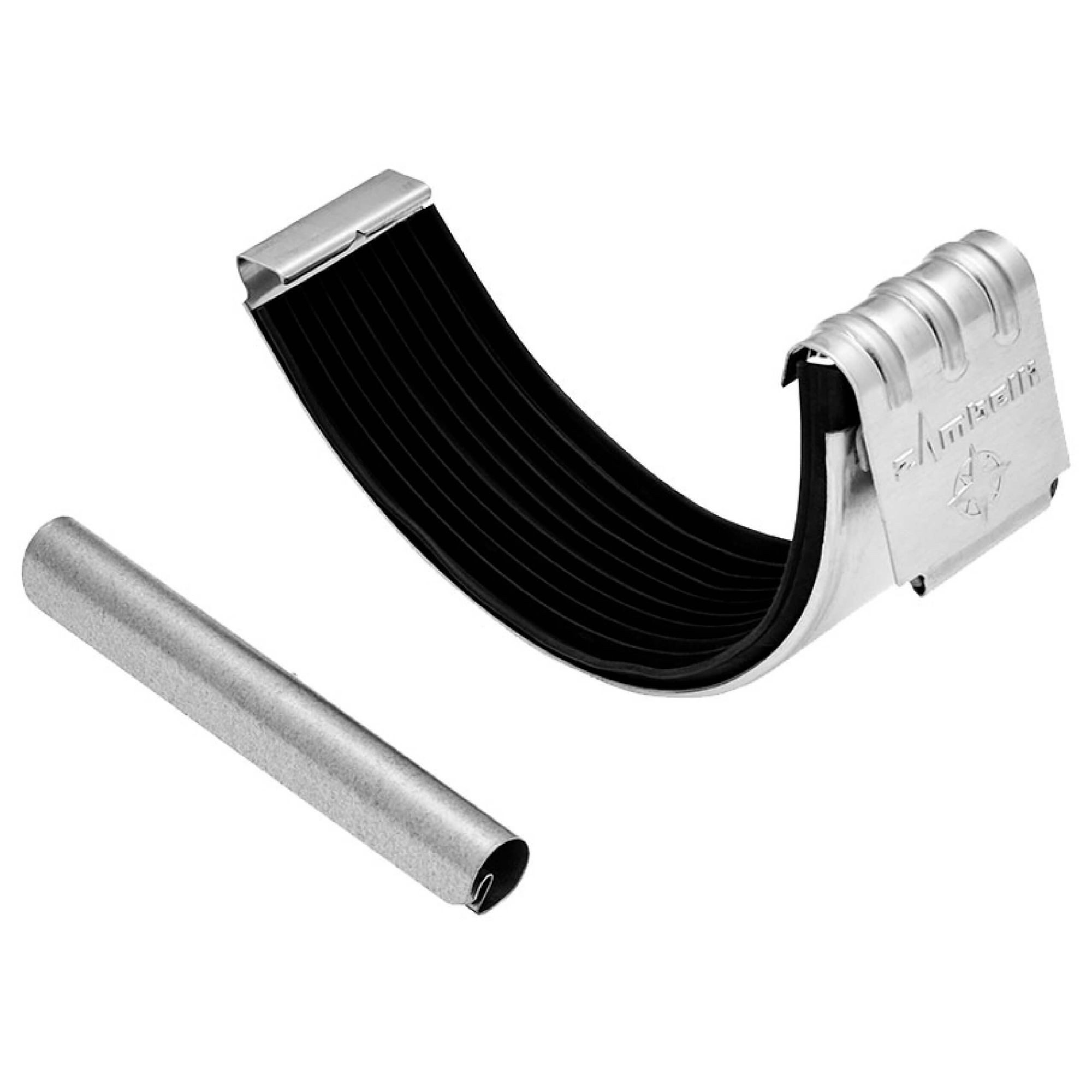 Zambelli Dachrinne, Rinnenverbinder verzinkt inkl. Wulstverbinder 250/8 teilig Silber, 1-St., Dachrinnenverbinder für Dachrinne halbrund, Montage ohne löten