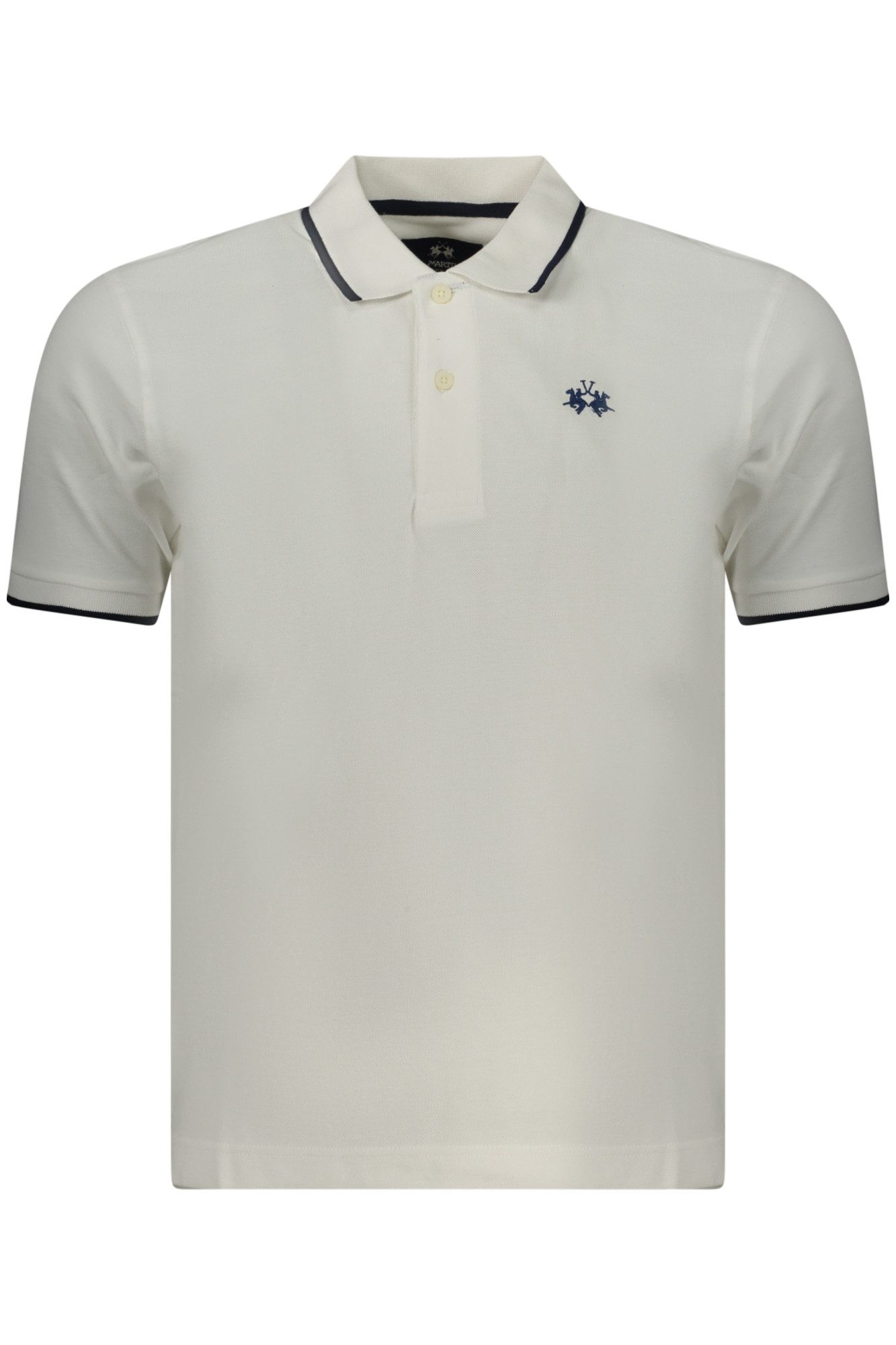 La Martina Poloshirt Herren Weißes Polohemd Kurzarm, Regular Fit mit