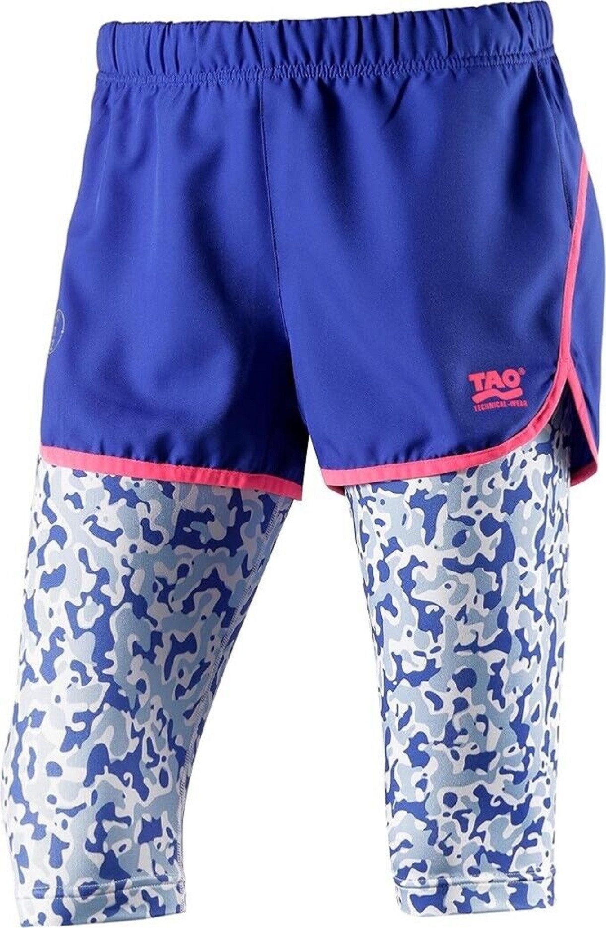 TAO 2-in-1-Shorts TAO Damen Laufshorts, Tao ZENTOURION Damen 2 in 1 Lauf Short Leggings 2 in 1