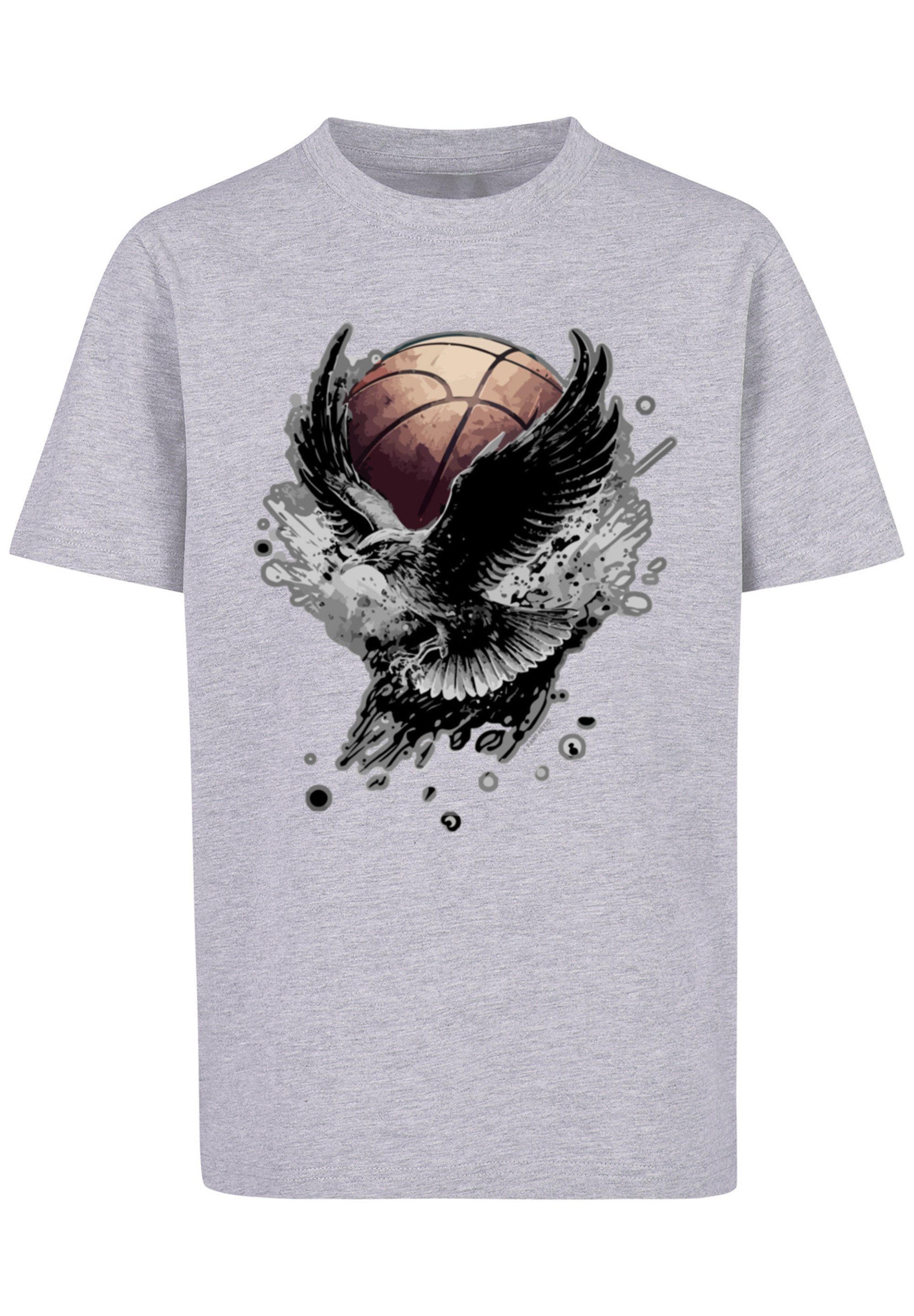 Print grey Adler T-Shirt F4NT4STIC Basketball heather
