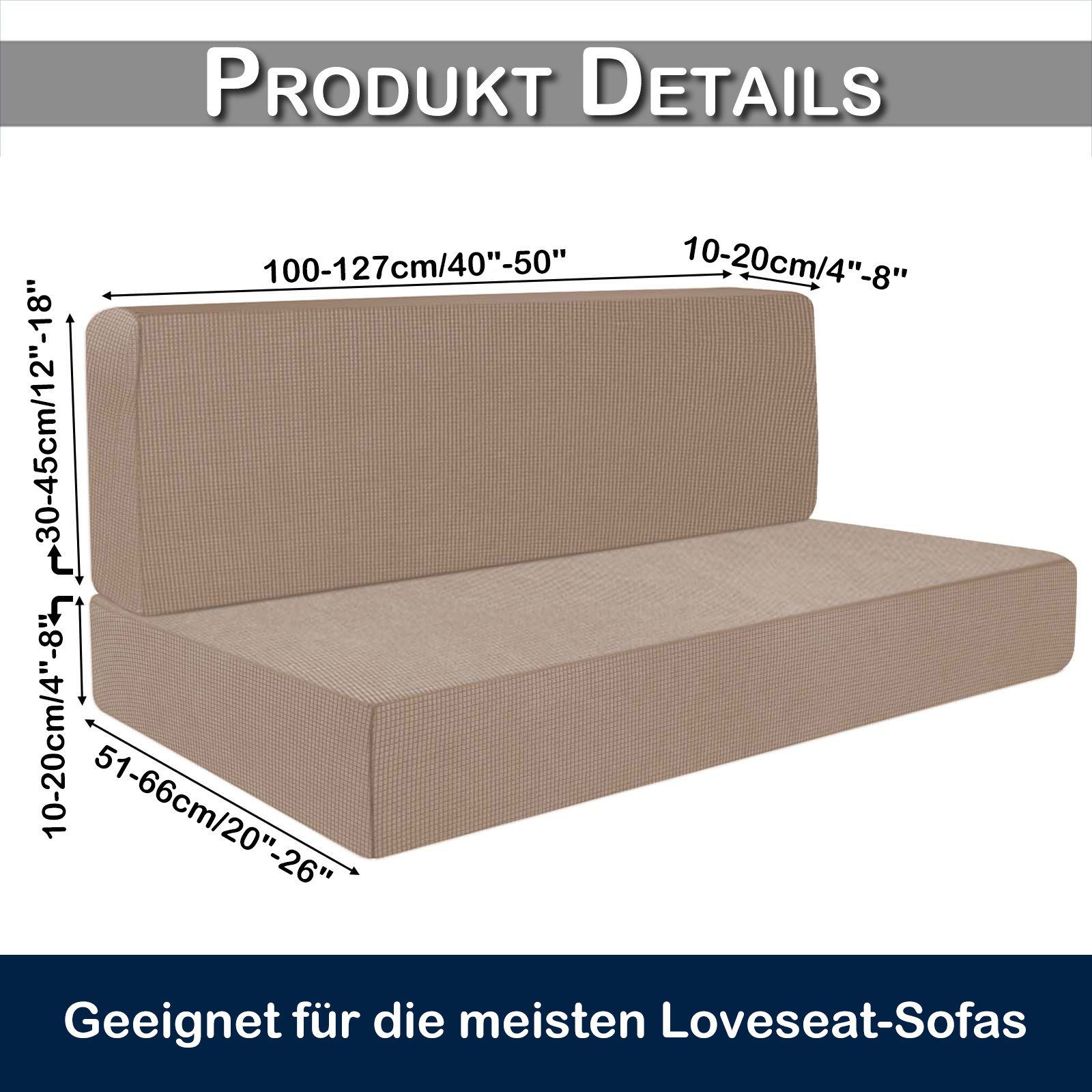 Jibenhome Sofaschoner 2 Stück Jacquard-Sofabezug Set,Wasserabweisend günstig online kaufen