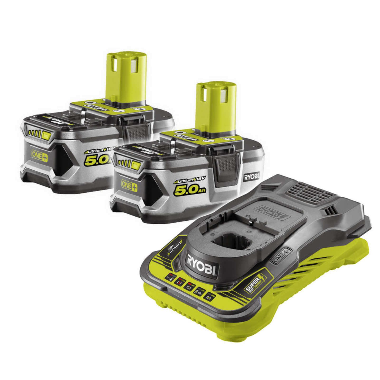 Ryobi Akku-Starterset RC18150-250, Akku + Schnellladegerät, 18V, 5Ah Zusatz-Akku RC18150-250 (18 V)