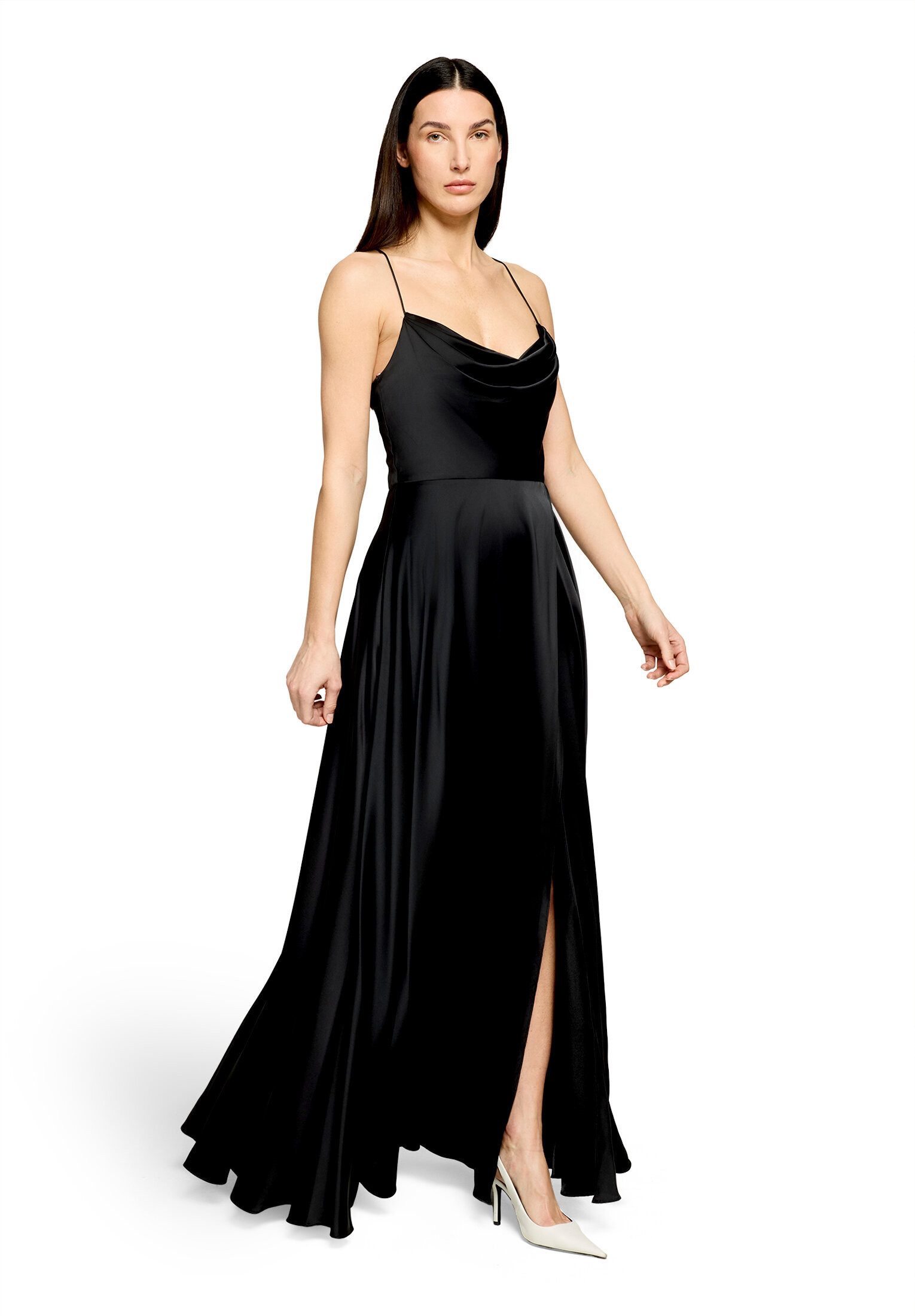 Vera Mont Abendkleid Damen mit Wasserfallausschnitt Material