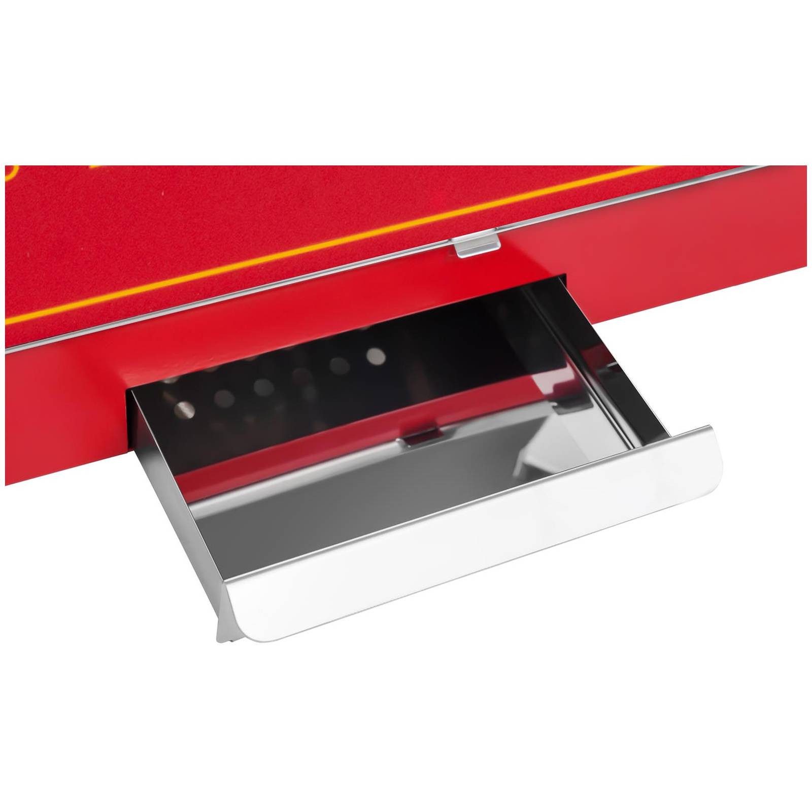 Royal Catering Popcornmaschine 5kg/h Popcornmaker mit Wagen Popcornautomat 1500 W Rot Retro Profi