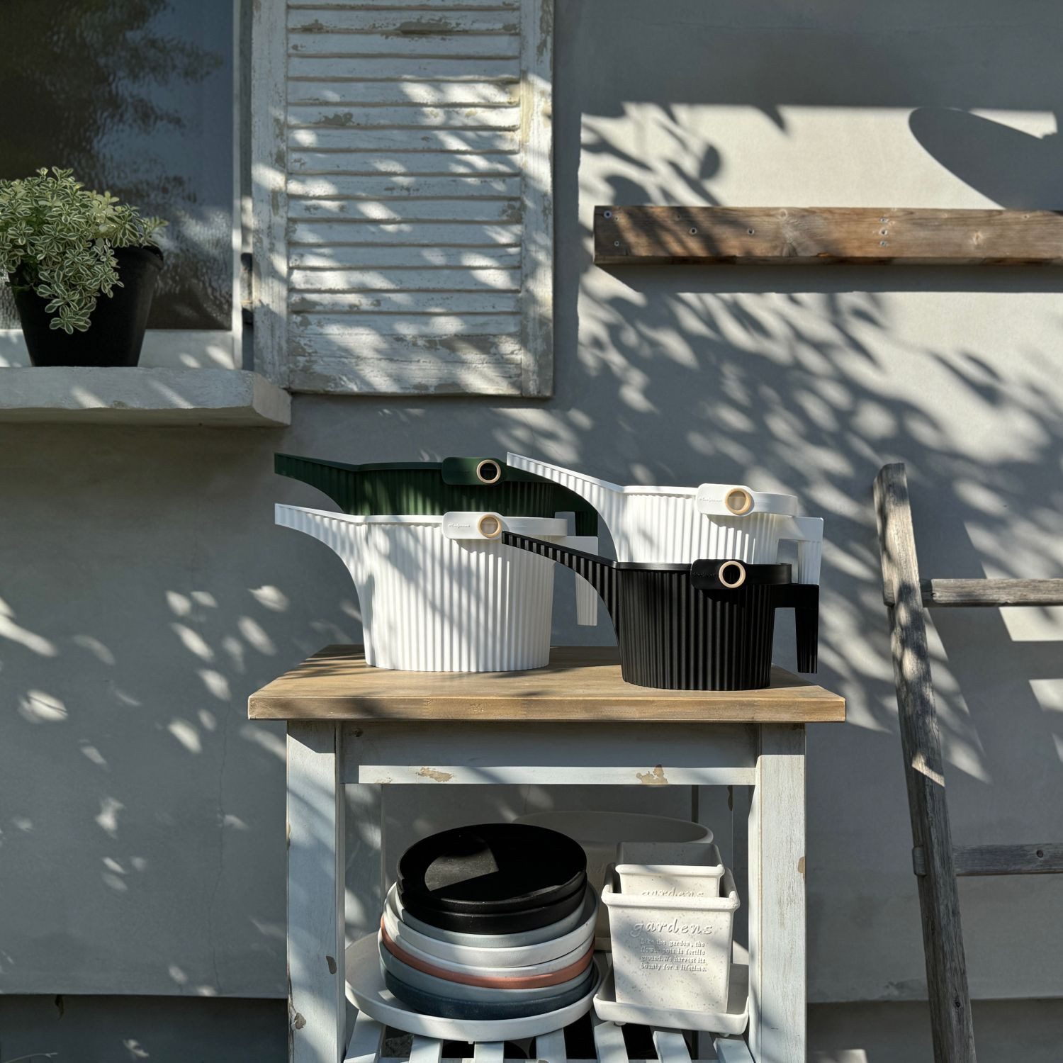 Hachiman Garden Beetle Watering Can, Black, 1500 ml, Multiple Spout