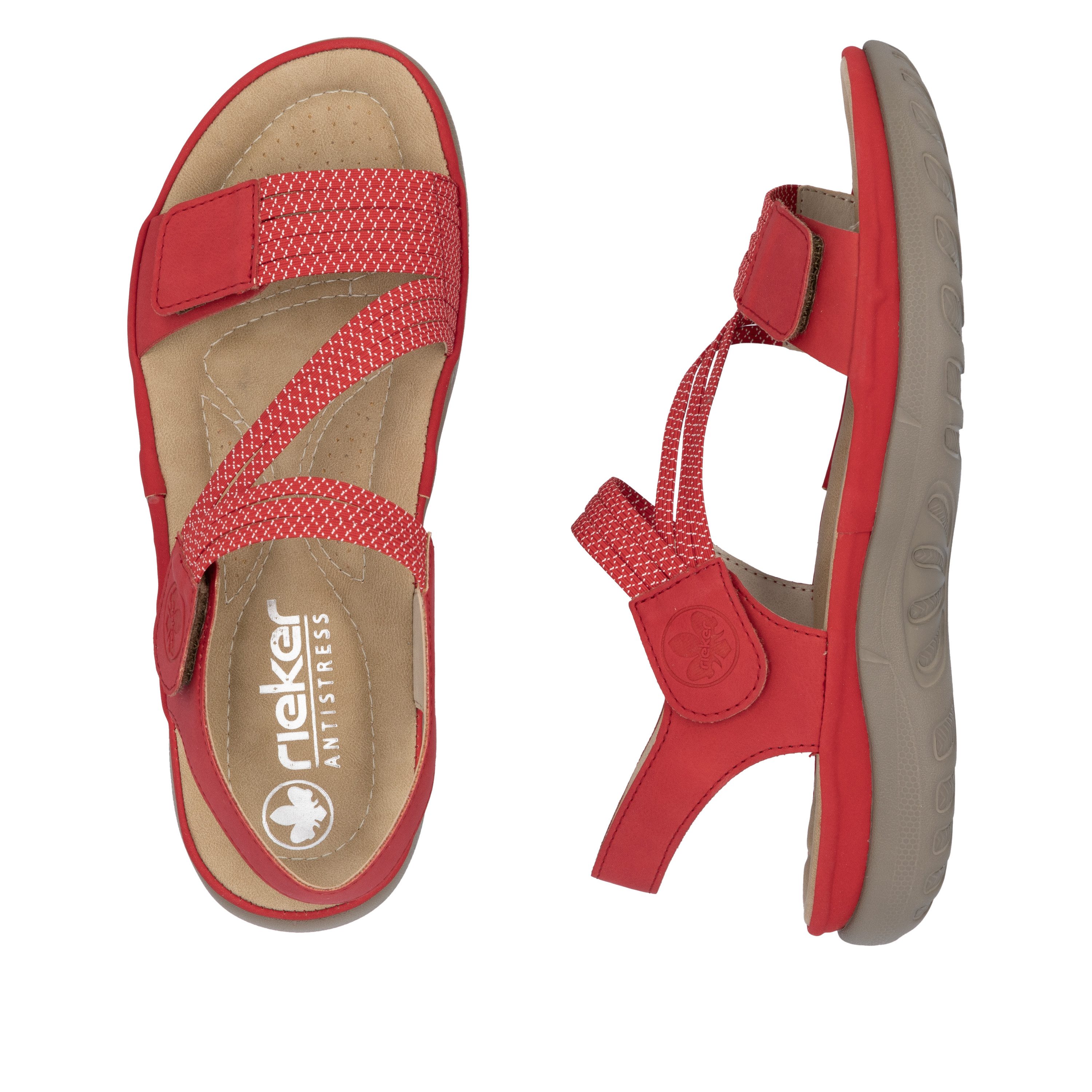 Rieker Riemchensandale Sommerschuh, Sandalette, Keilabsatz, mit Gummizügen