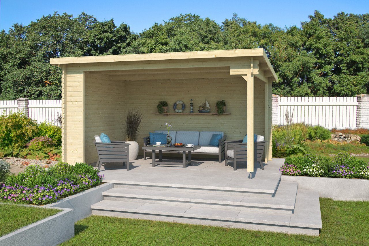 LASITA MAJA Gartenhaus Pavillon Holz Columbus, BxT: 425x300 cm, ohne Dacheindeckung