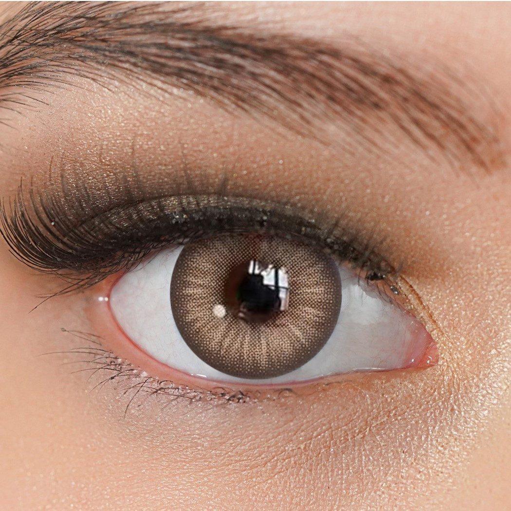 Jahreslinsen Farbige Kontaktlinsen Braun, Farblinsen ohne Stärke, Wild Brown