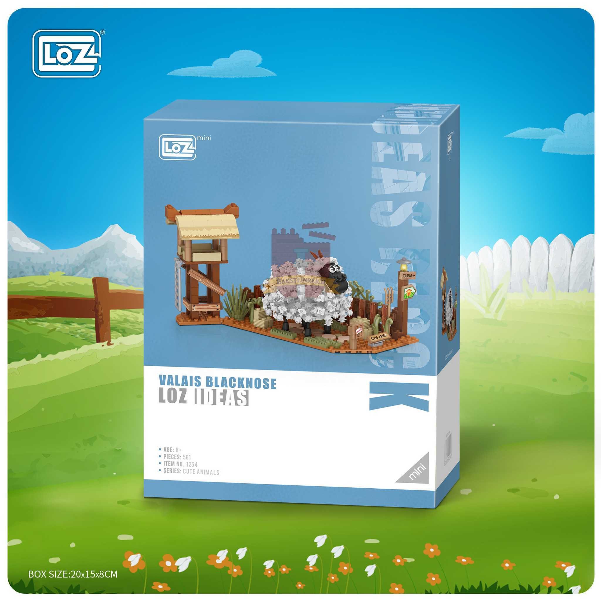 Loz 1254 - Schaf mit Stall (LOZ) Klemmbausteine Spielbausteine
