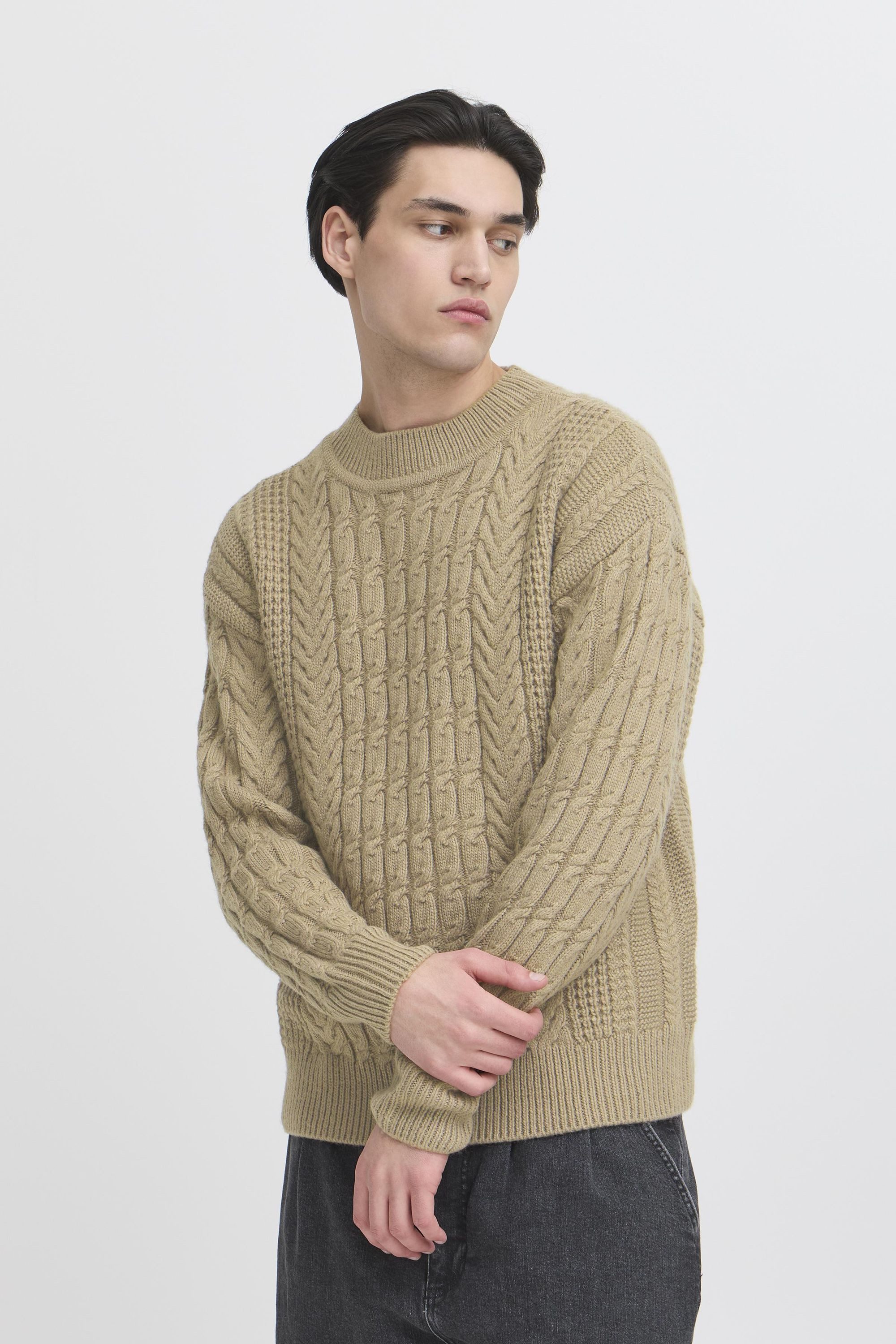 Casual Friday Strickpullover CFMILLOW Strickpullover mit kreativem Zopfmuster