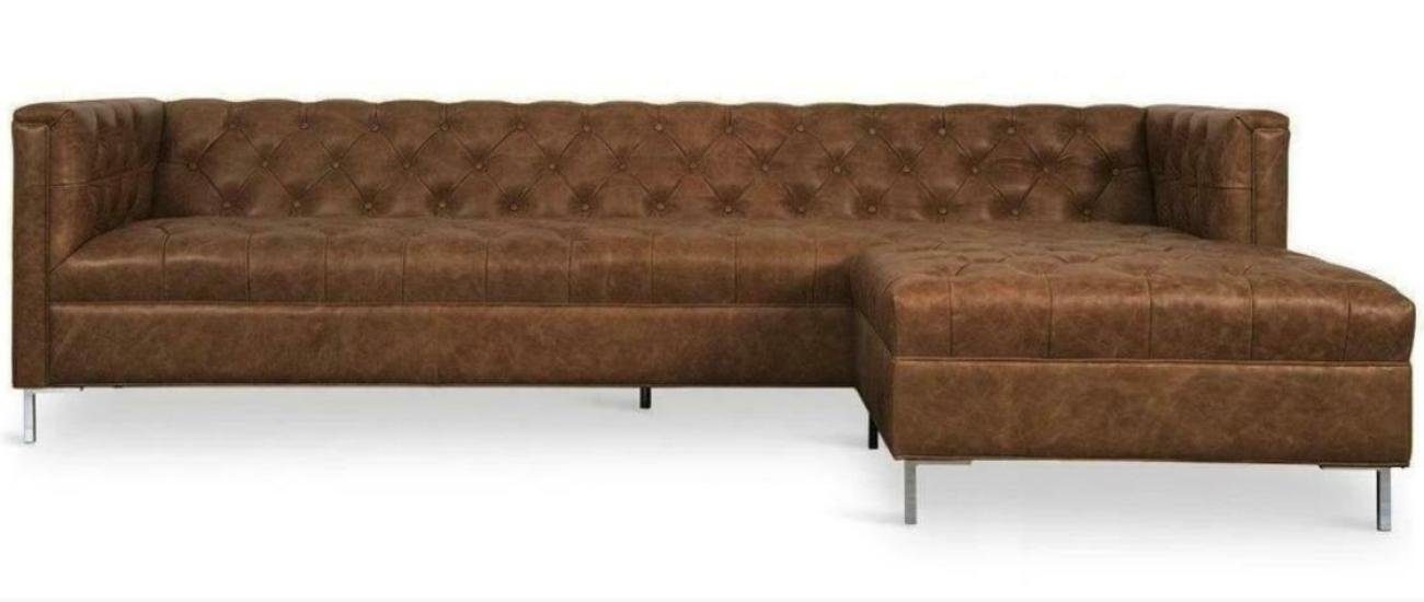 Ecksofa JVmoebel Western Braune Eckcouch Ecksofa, Garnitur Eckcouch Stil Eckgarnitur