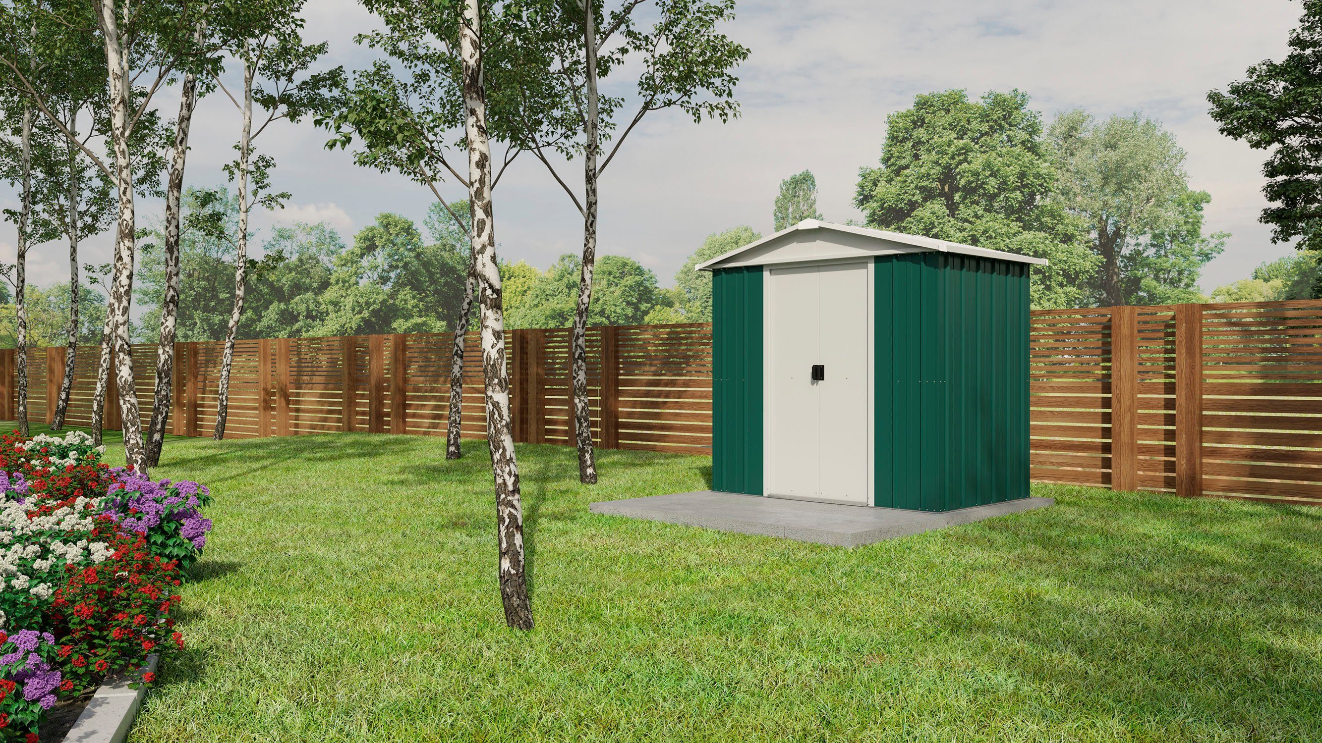 YARDMASTER Gerätehaus Bayern 65, BxT: 202x137 cm, Metall