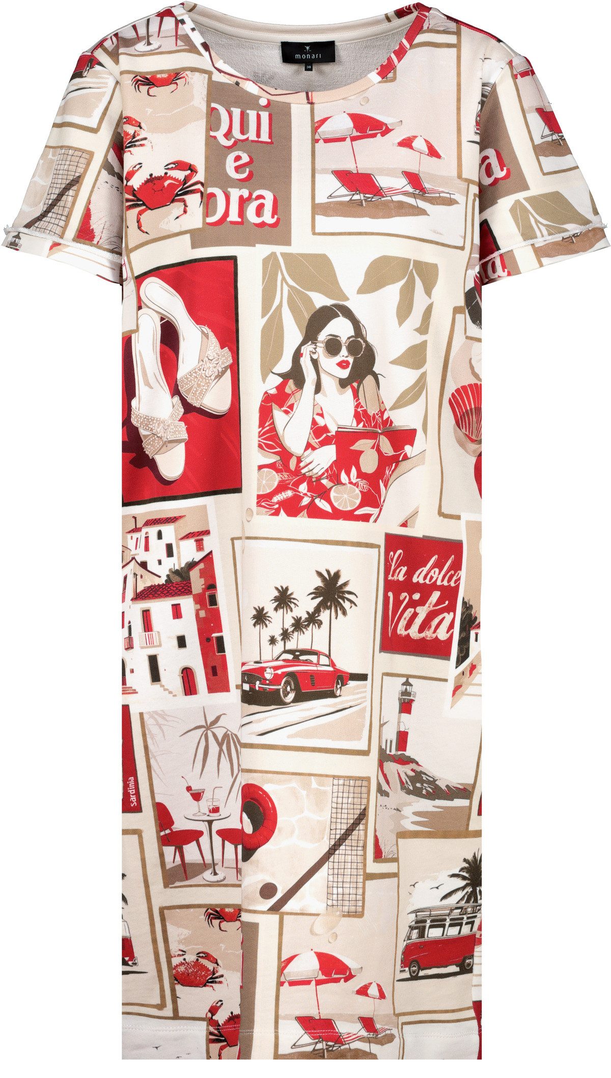 Monari Maxikleid Kleid mit Polaroid-Print - Regular Fit