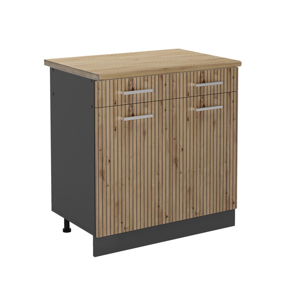 Vicco Unterschrank R-Line, Artisan-Eiche/Anthrazit, 80 cm, günstig online kaufen