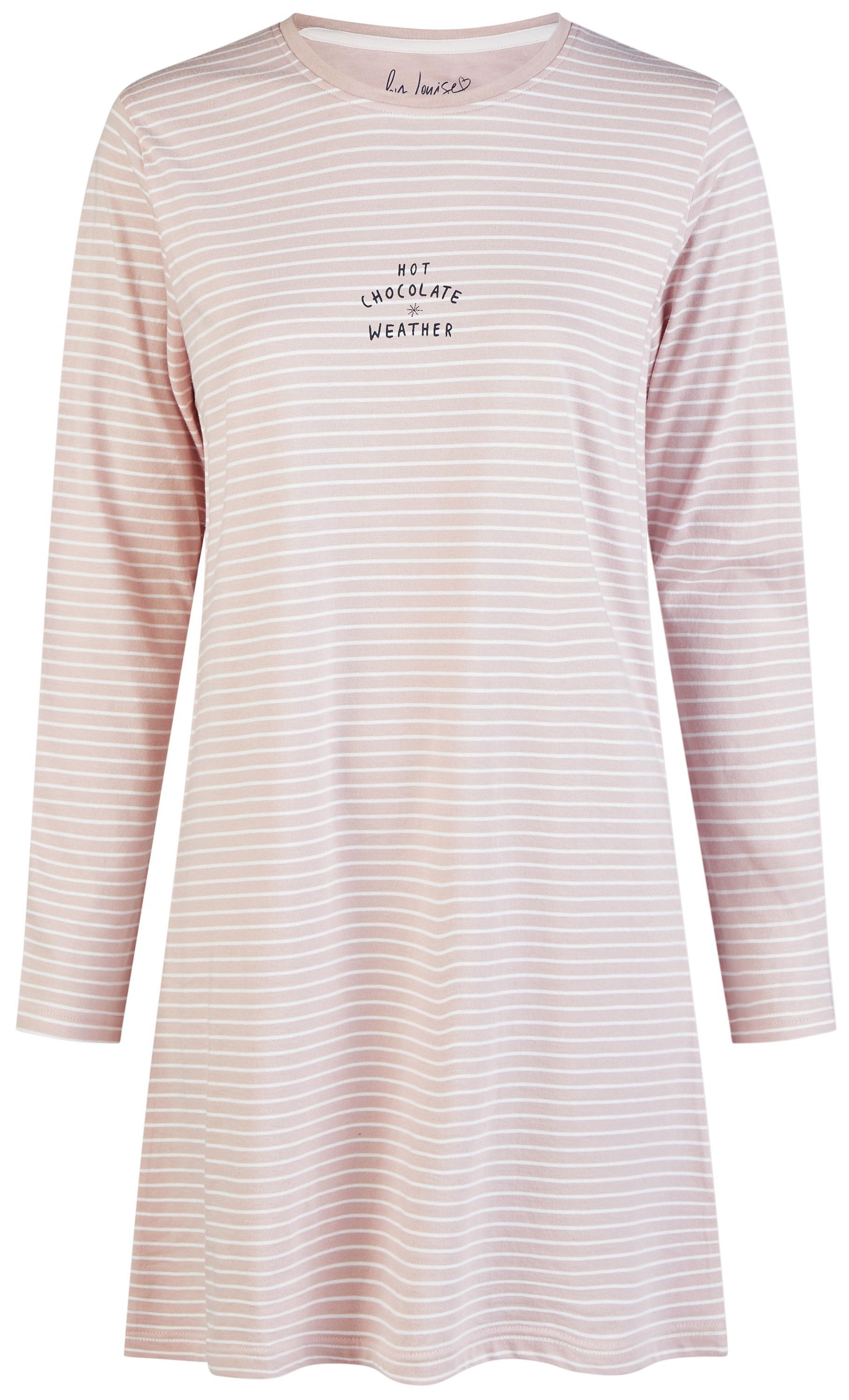 By Louise Nachthemd Snowfall Grace (Set, 1-tlg., 1-teilig) Damen Sleepshirt ca.95cm lang Langarm Baumwolle Winter