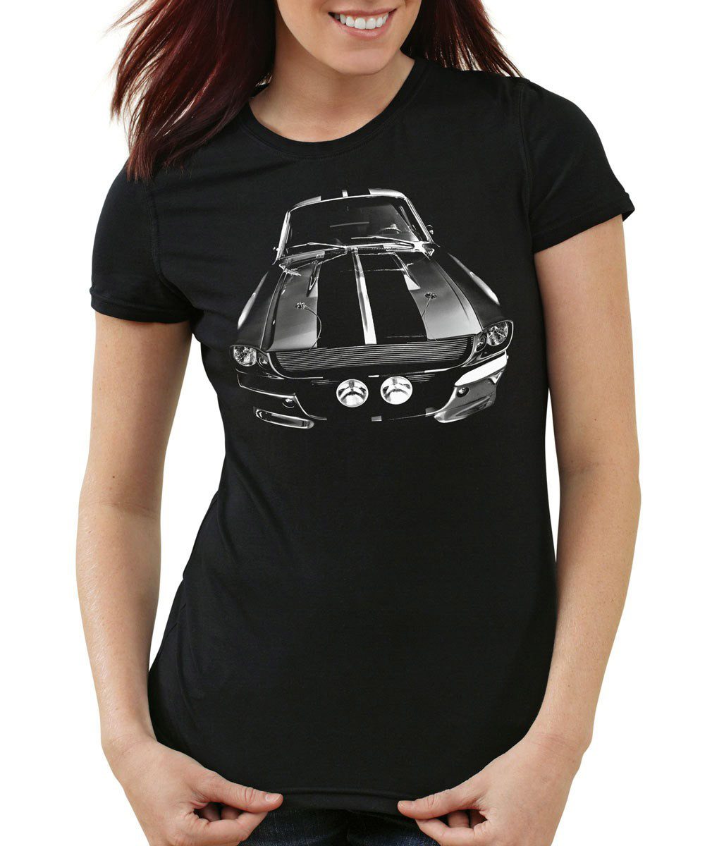 style3 T-Shirt Mustang muscle car eleanor ford usa us gt500 shelby pony v8 rock