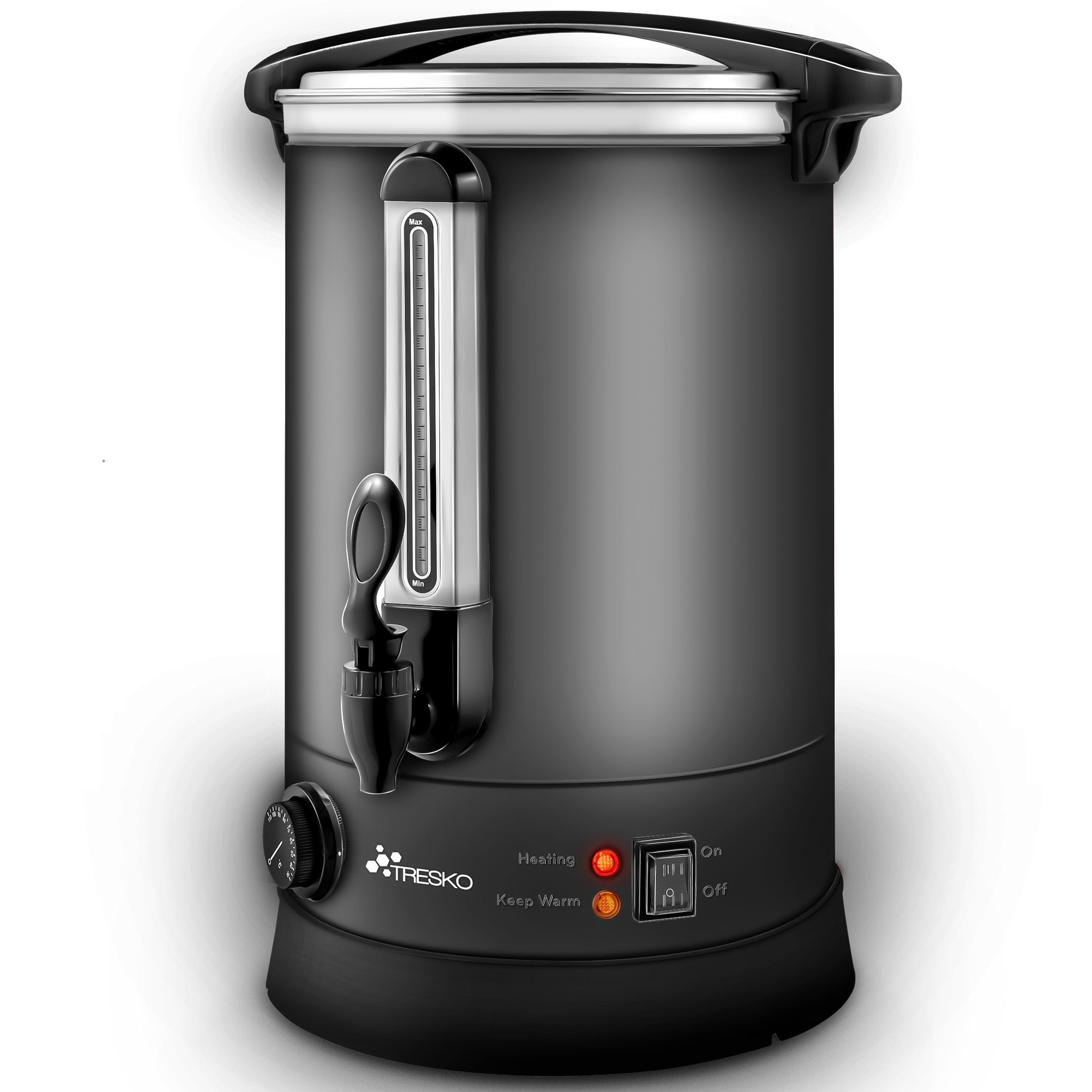 TRESKO Heißgetränke- und Glühweinautomat Glühweinkocher Einkochautomat aus Edelstahl Glühweinkessel