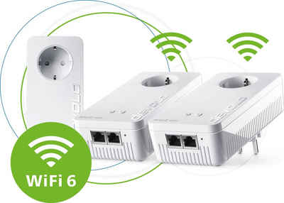 DEVOLO »Magic 2 WiFi 6 Multiroom Kit (2400 Mbit, G.hn, 4x GB LAN, Mesh, Access Point, WLAN Steckdose)« Adapter zu RJ-45 (Ethernet)