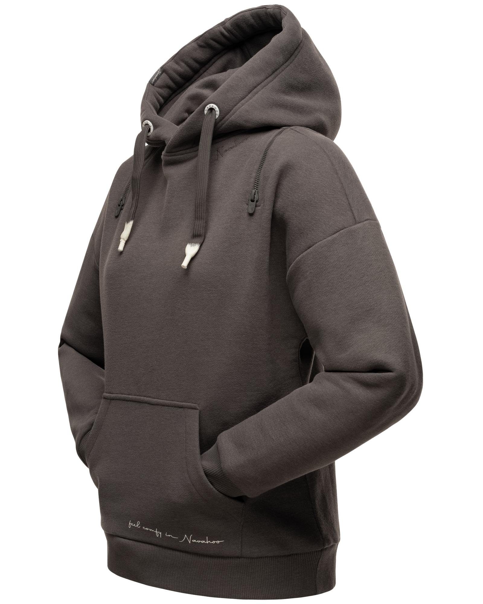 Navahoo Kapuzensweatshirt Zuckerbärchen Kuscheliger Hoodie mit breiten Tunnelzugkordeln