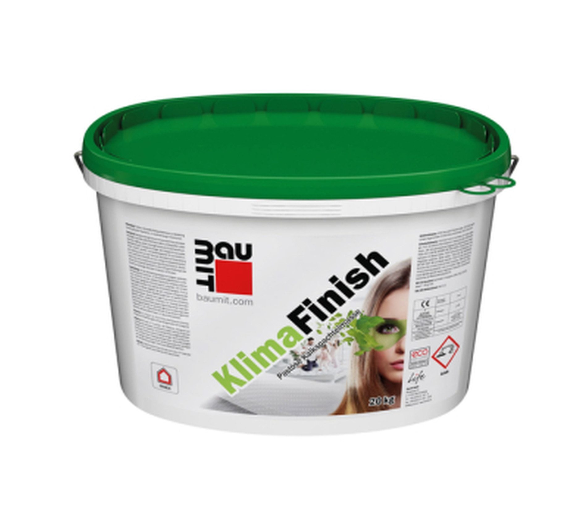 baumit Spachtelmasse Baumit KlimaFinish Spachtelmasse auf Kalkbasis weiß 20 kg, Pastös, naturweiß, Kalkspachtelmasse, Innenbereich