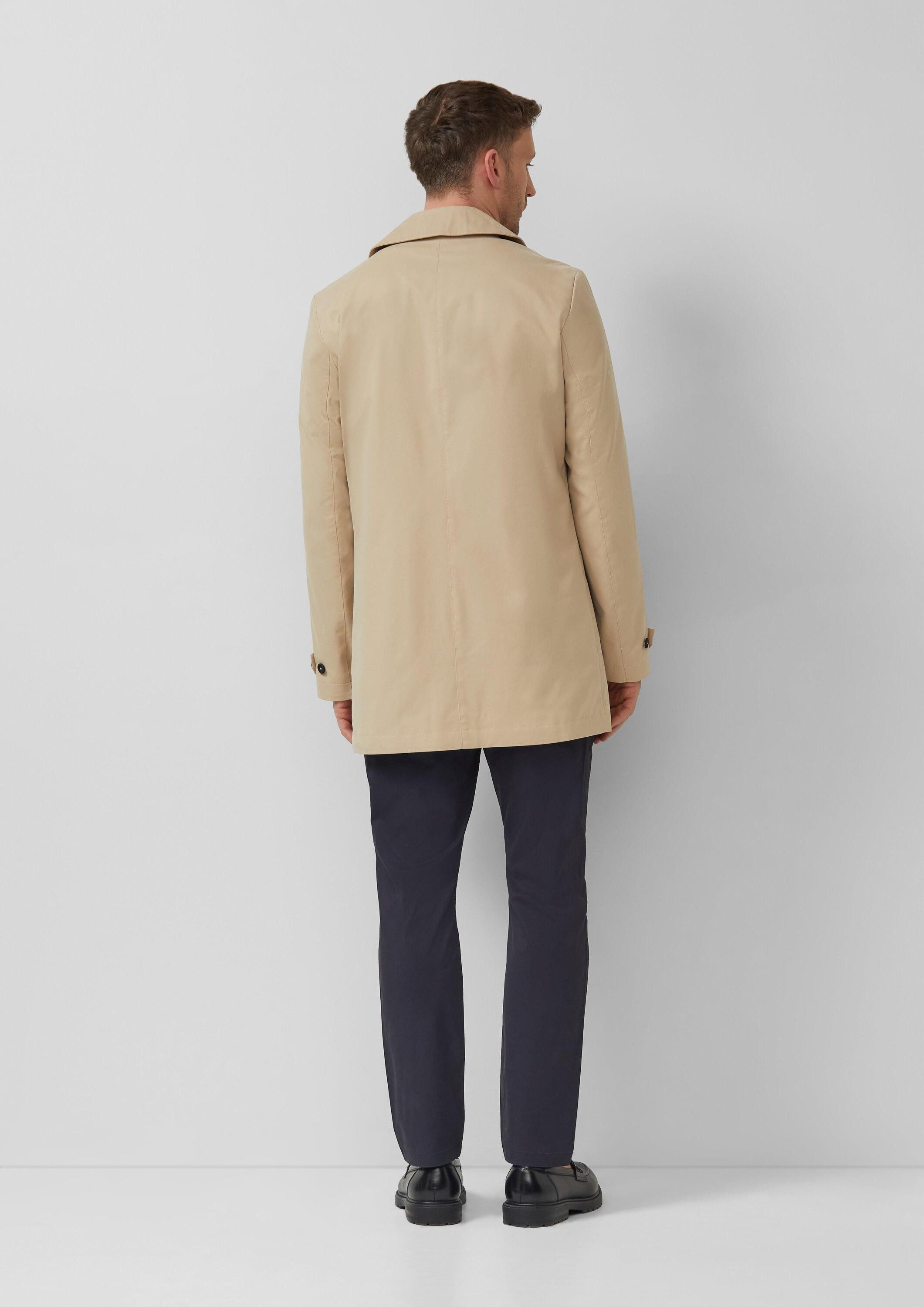 s.Oliver Funktionsmantel Outdoor-Mantel Leichter Kurzmantel aus Baumwollmix mit Umlegekragen