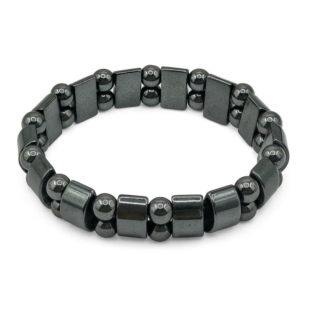 M-Punkt24 Armband Hämatit (Hämatit Herren Ø60mm Naturstein Schmuck, mit Geschenkbeutel)
