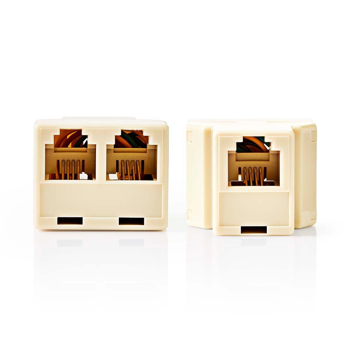 Nedis CTGB90990IV Telefonkabel, Telekommunikations-Splitter, Telekommunikations-Splitter, RJ11-Signalverteilung, 1x RJ11 auf 2x RJ11, Anschluss für Telefo