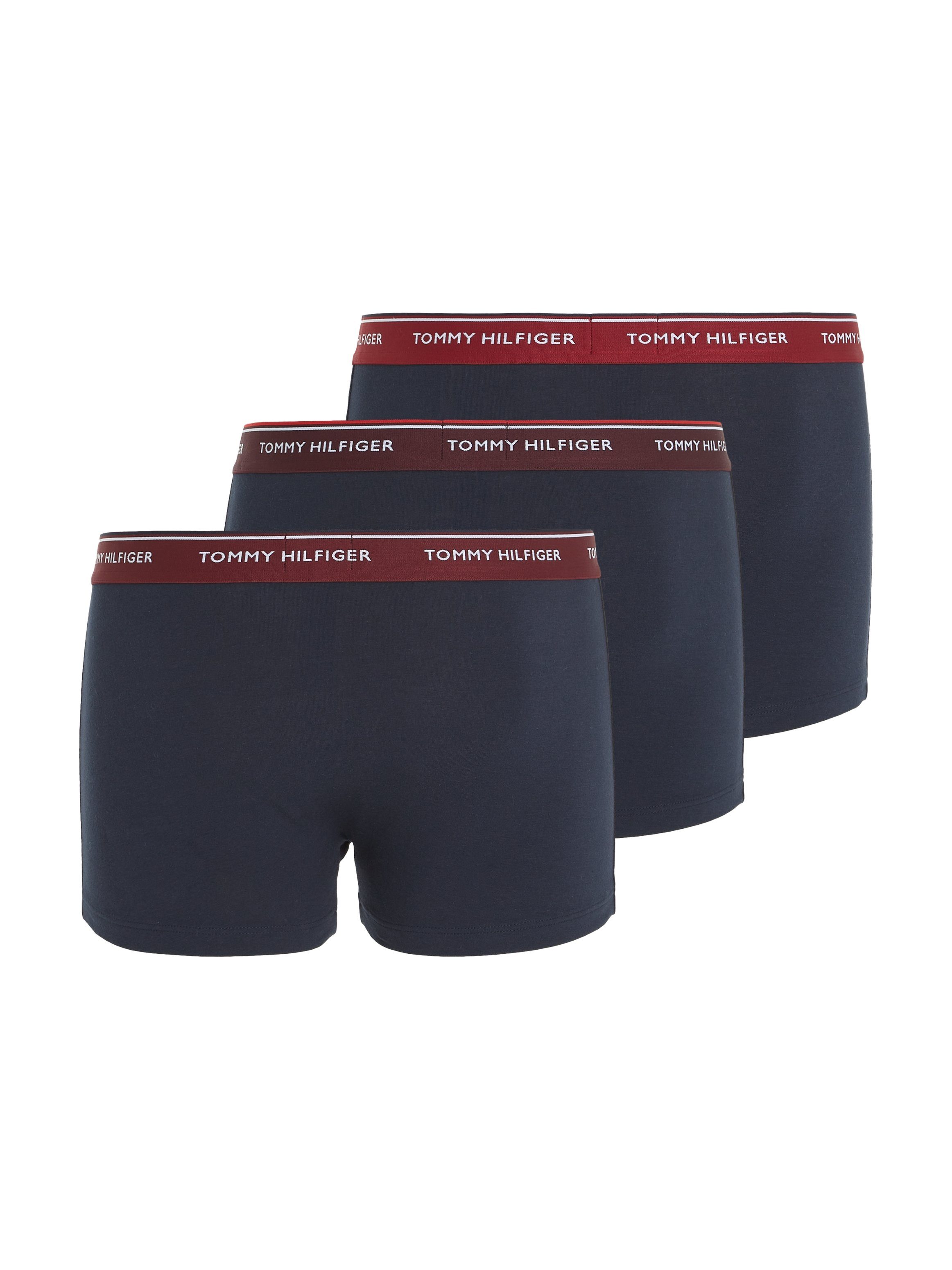 Tommy Hilfiger Underwear Trunk 3P Dp WB (Packung, 3er-Pack) Rouge/ Logo-Elastikbund Rouge/ Burgundy Dp TRUNK mit