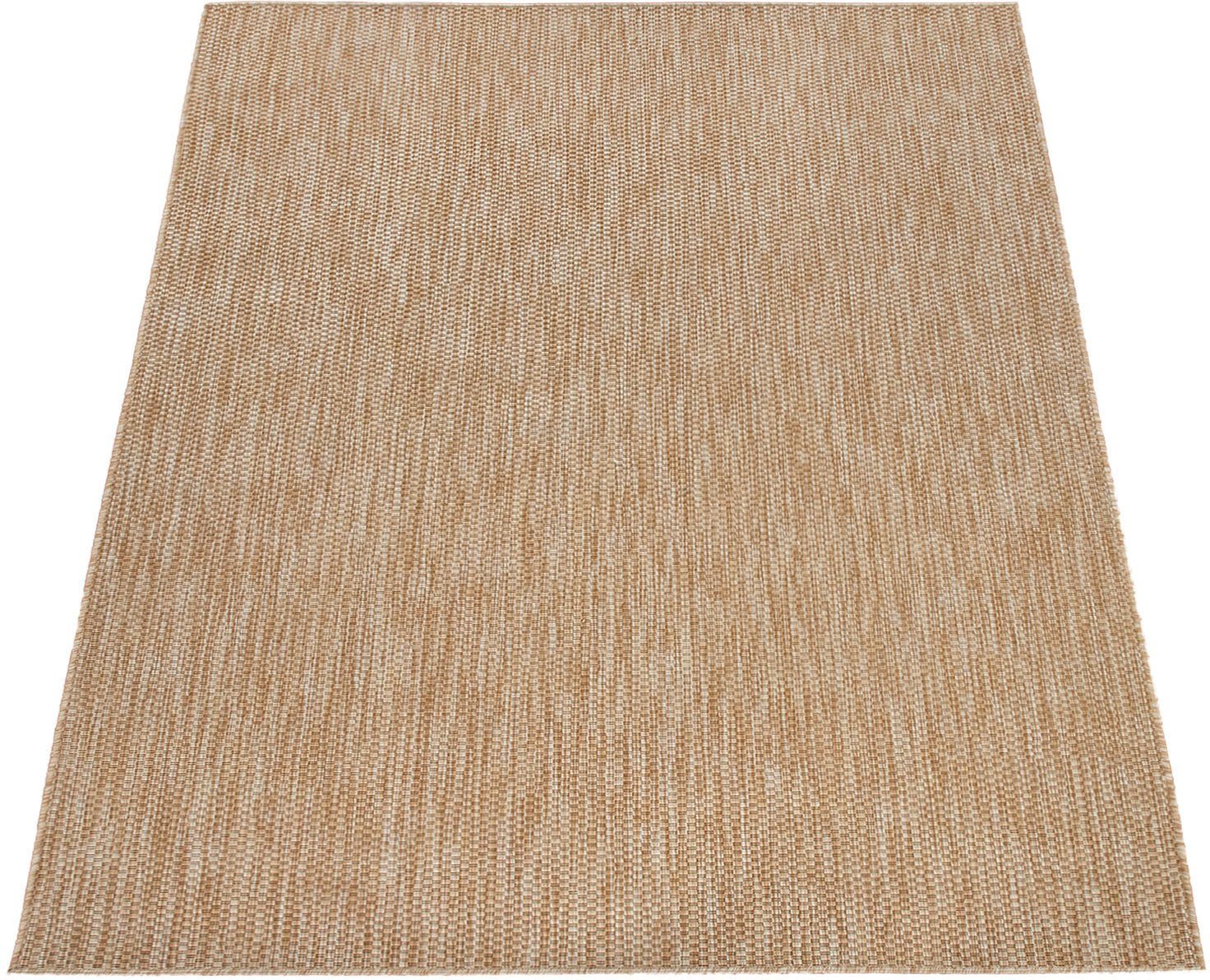 Teppich natur 4 mm, affaire, Flachgewebe, geeignet meliert, Sisal-Optik, UV-beständig, Venedig, Home Outdoor rechteckig, Höhe: