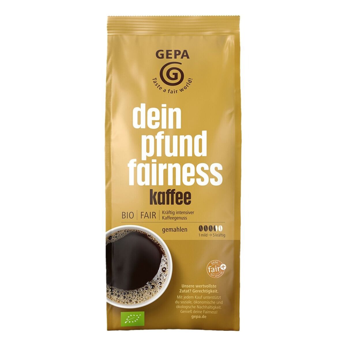 GEPA Kaffee dein pfund fainess, 500 g gmahlen
